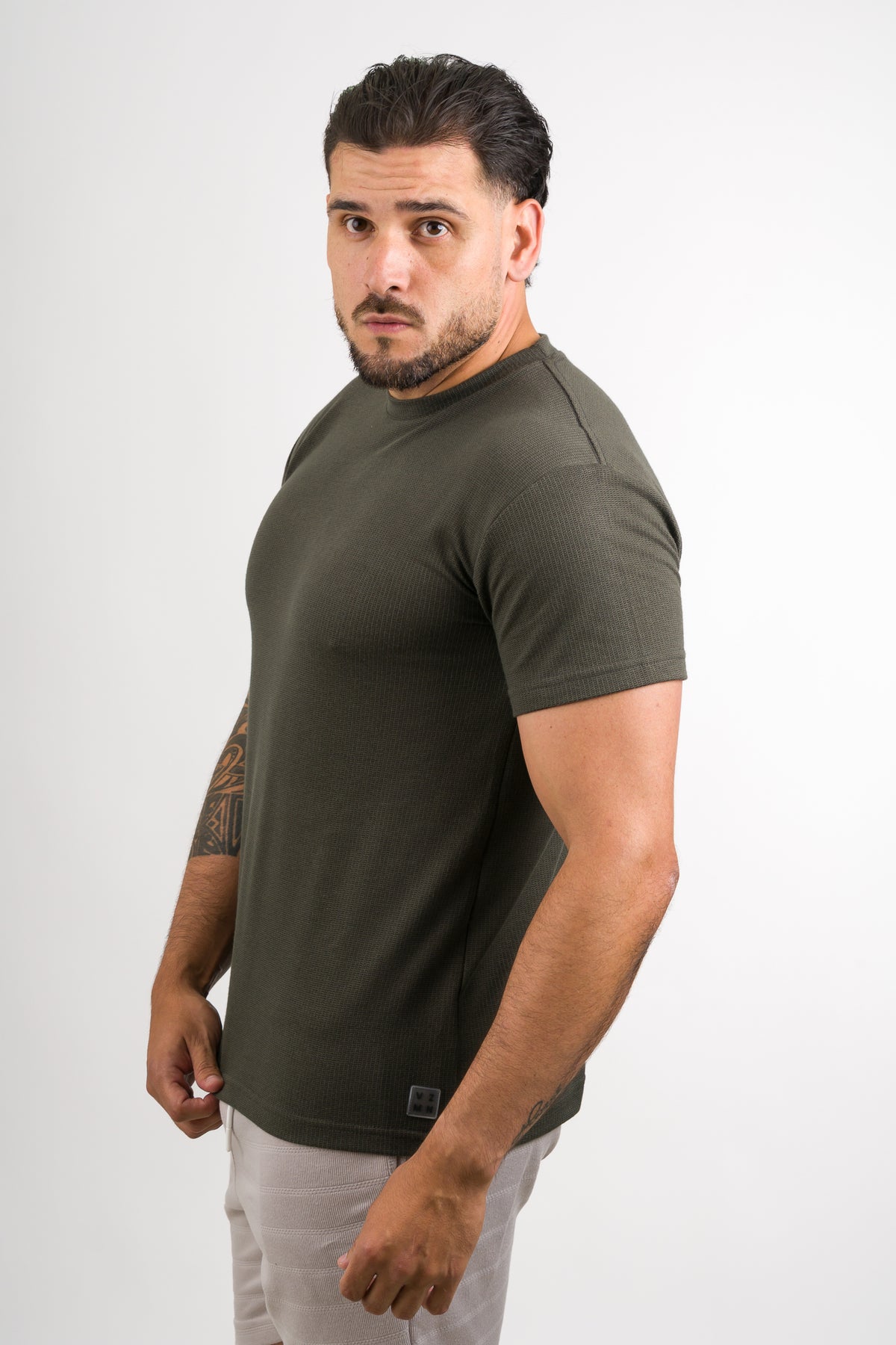 T-Shirt Text NW Verde Musgo - Voszmen