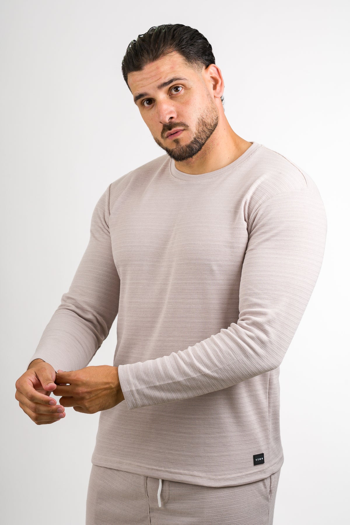 Camiseta ML Text N beige claro - Voszmen