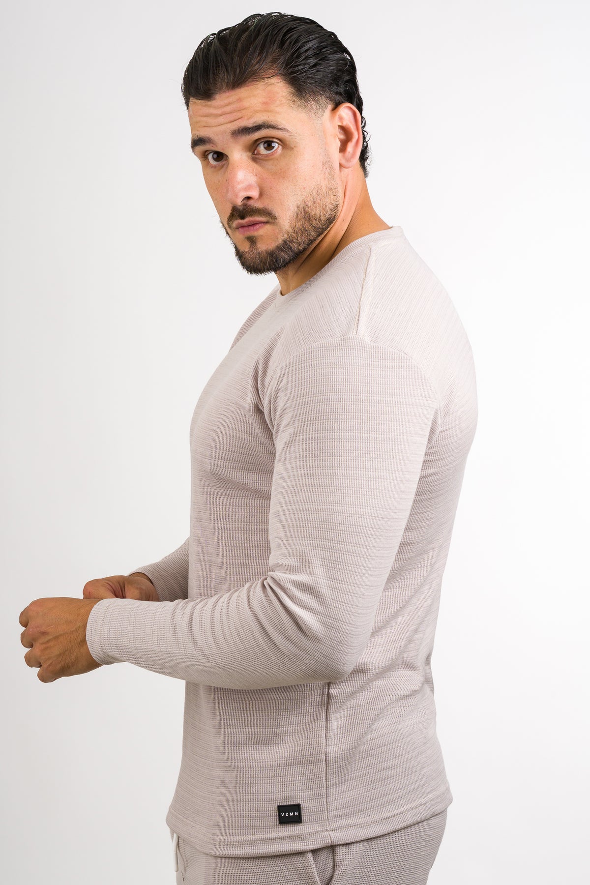 Camiseta ML Text N beige claro - Voszmen