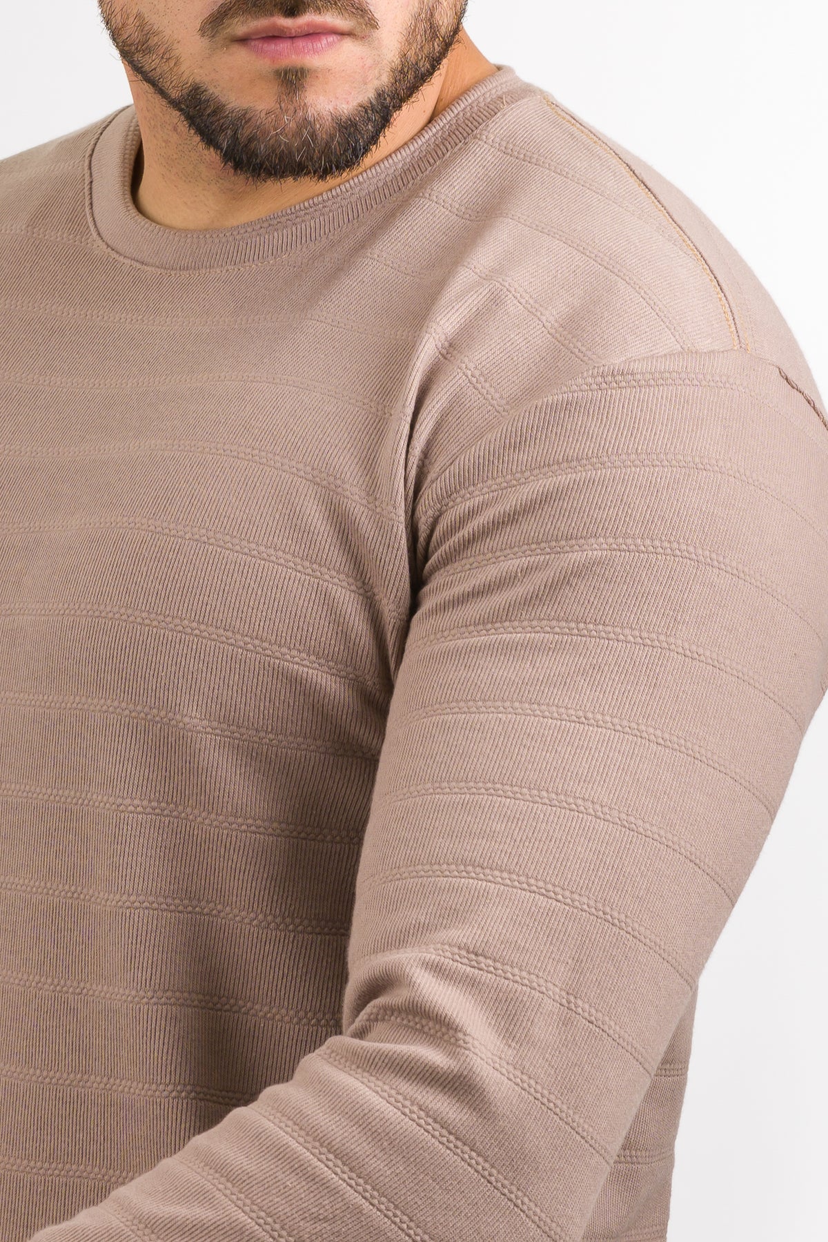 Camiseta ML Text H Café Claro - Voszmen
