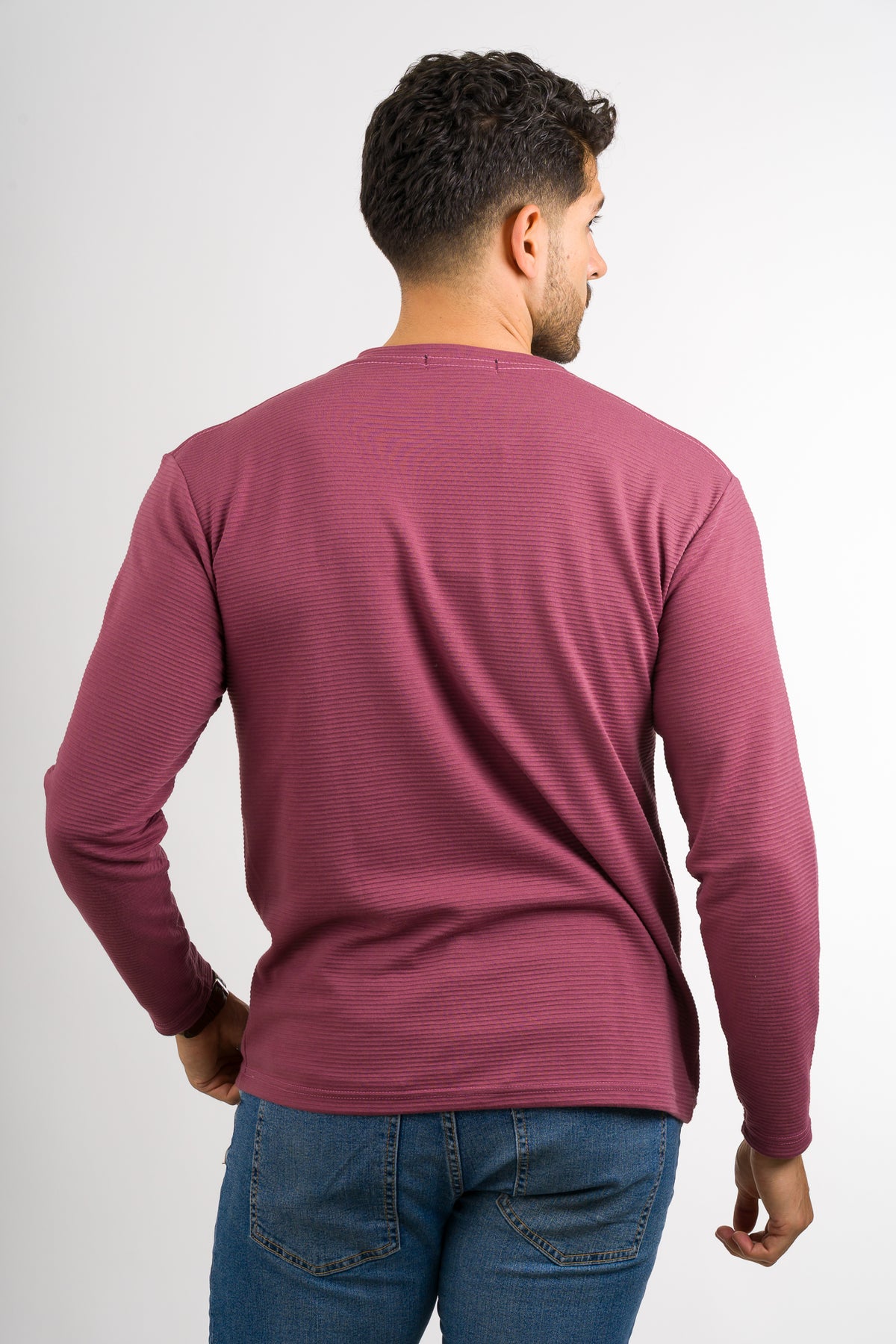 Camiseta ML Text B Palo Rosa Dark - Voszmen