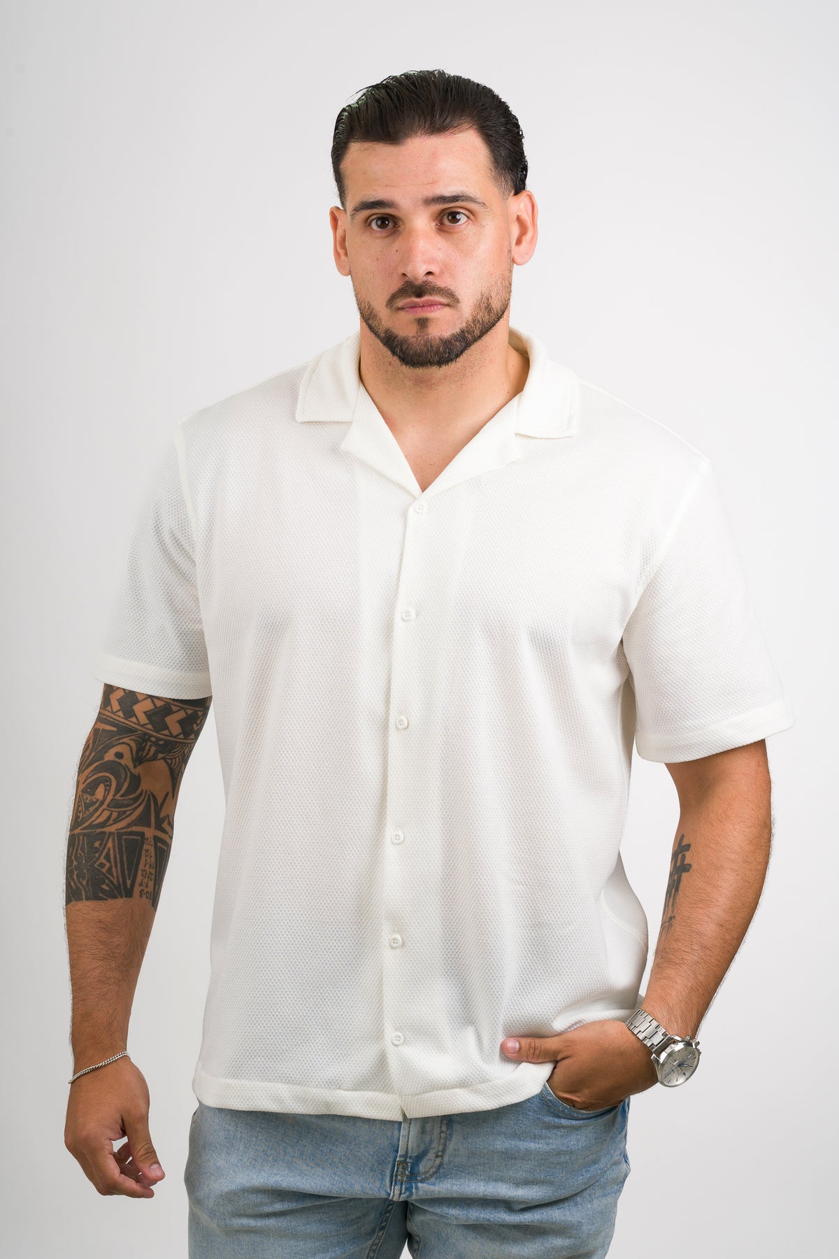 Camisa Text D blanco H - Voszmen