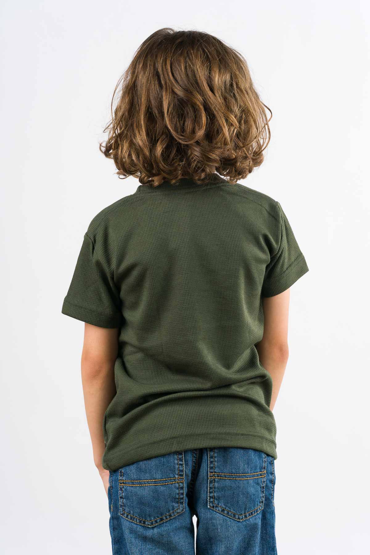 T-Shirt Text M Kid Verde Musgo - Voszmen