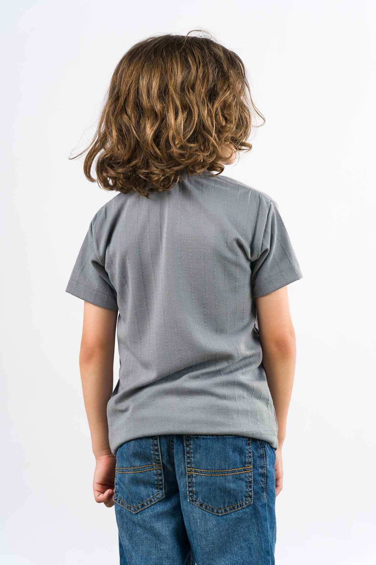 T-Shirt Text Kr Kid Gris - Voszmen