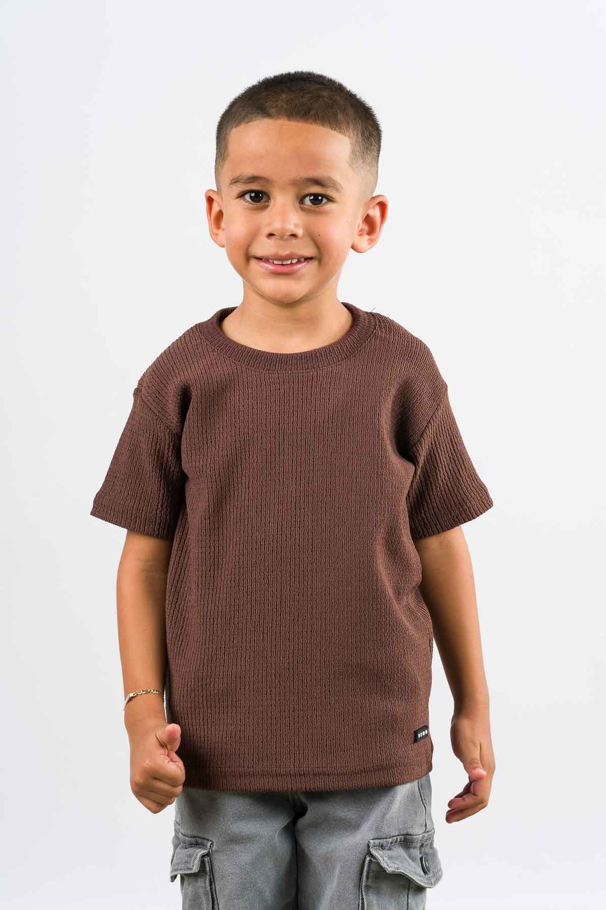 T-Shirt Text L Kid Café Oscuro - Voszmen