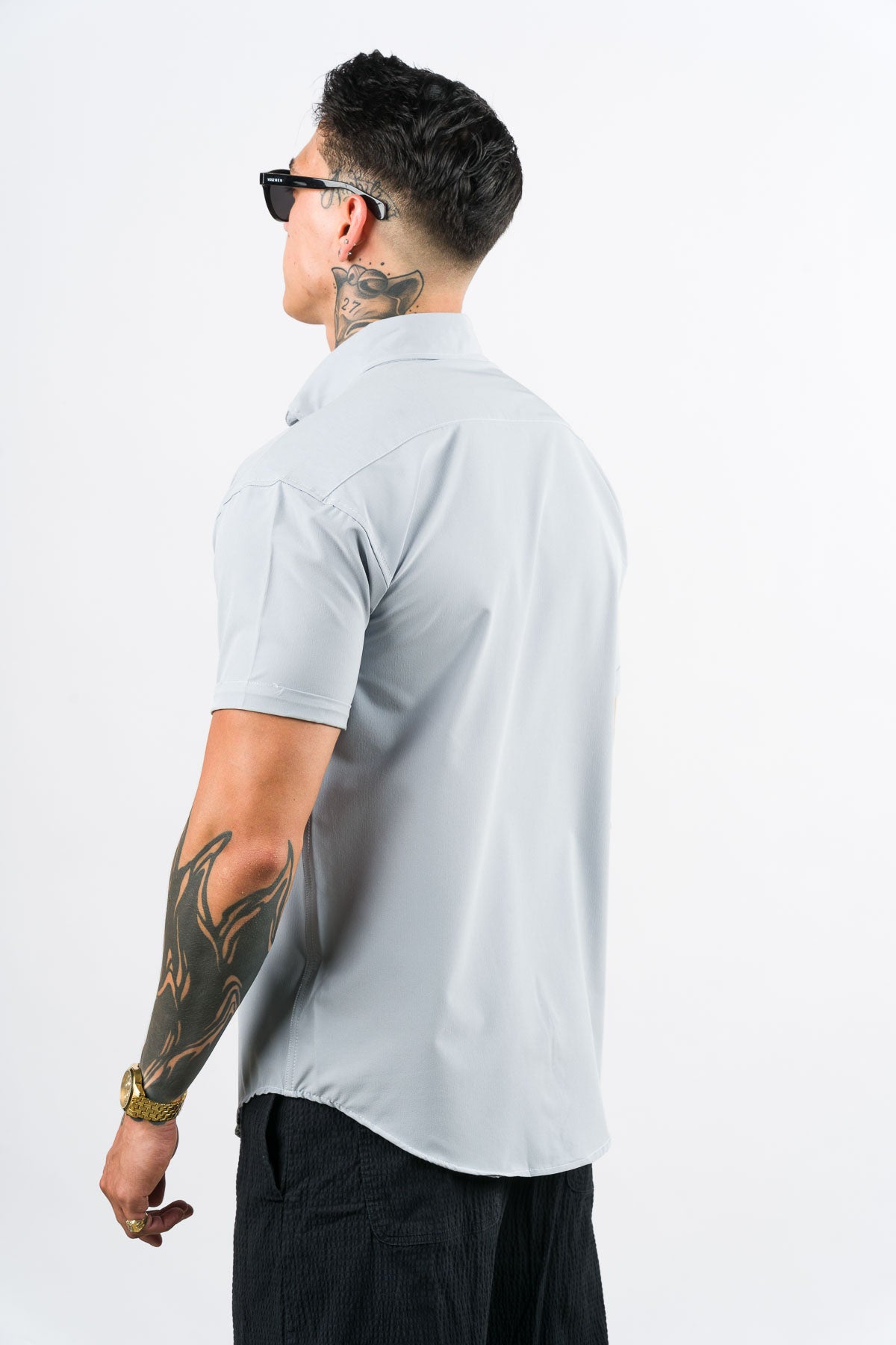 Camisa Button Triple Gris - Voszmen