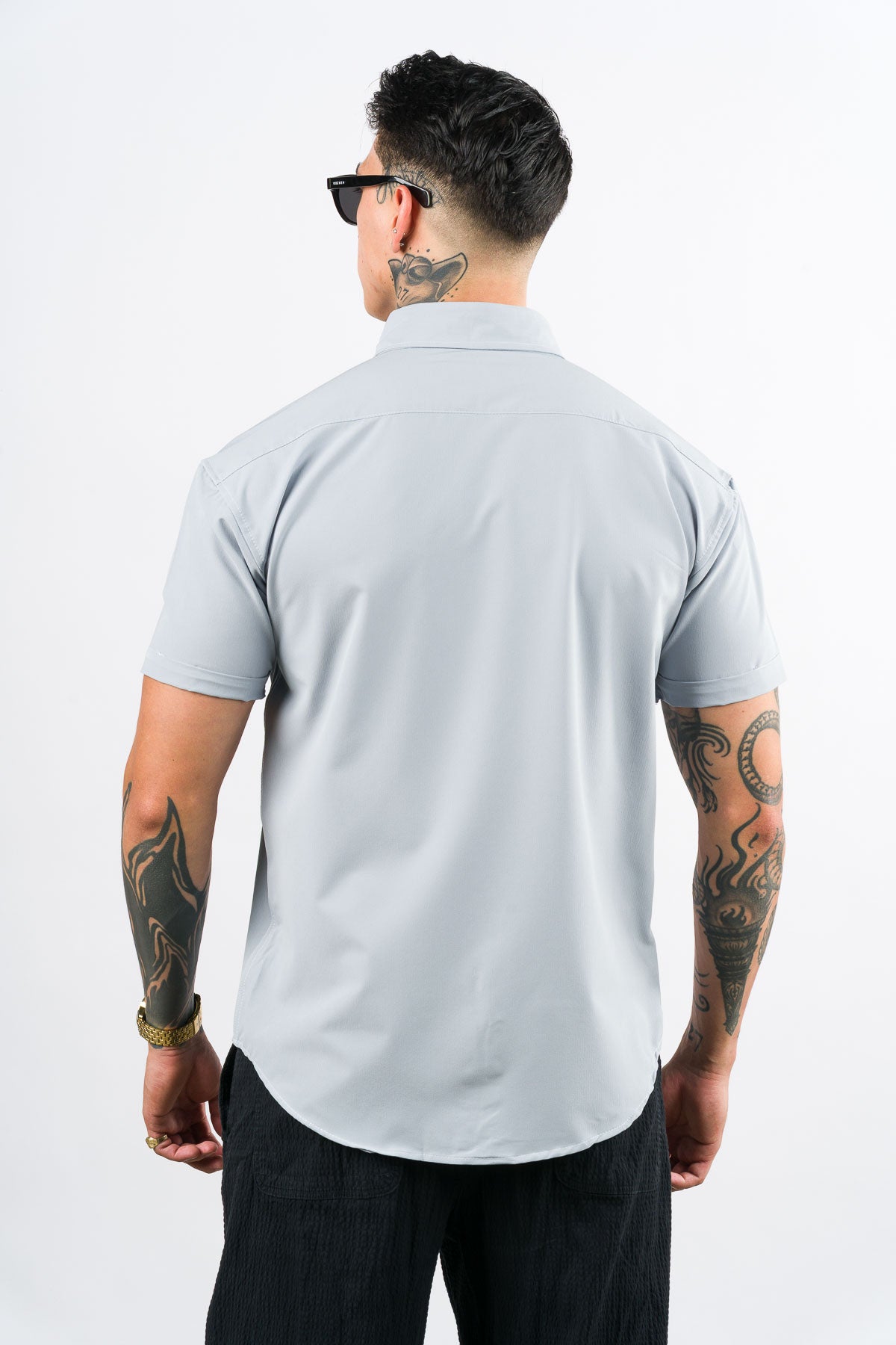 Camisa Button Triple Gris - Voszmen