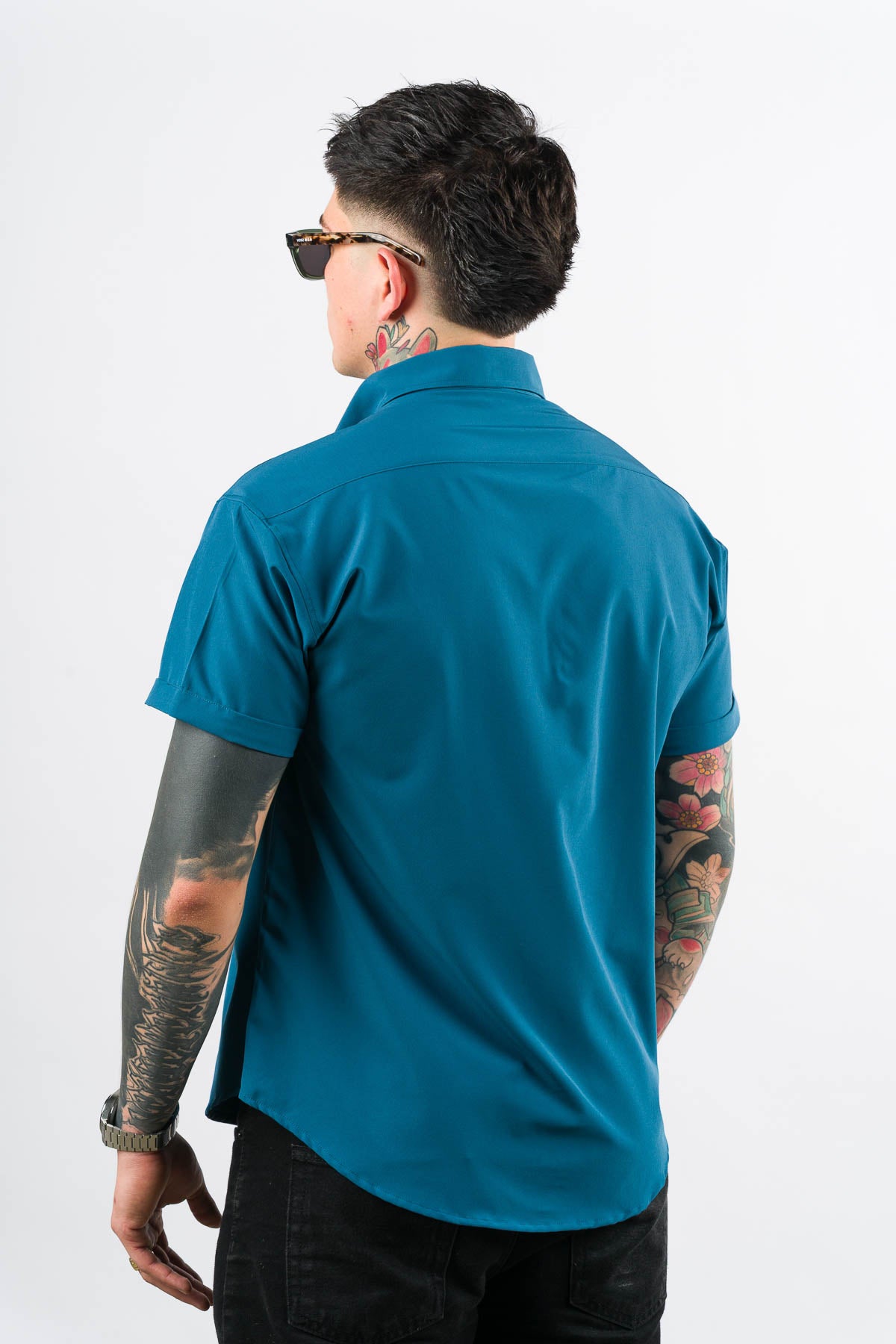 Camisa Button Triple Turquesa O - Voszmen