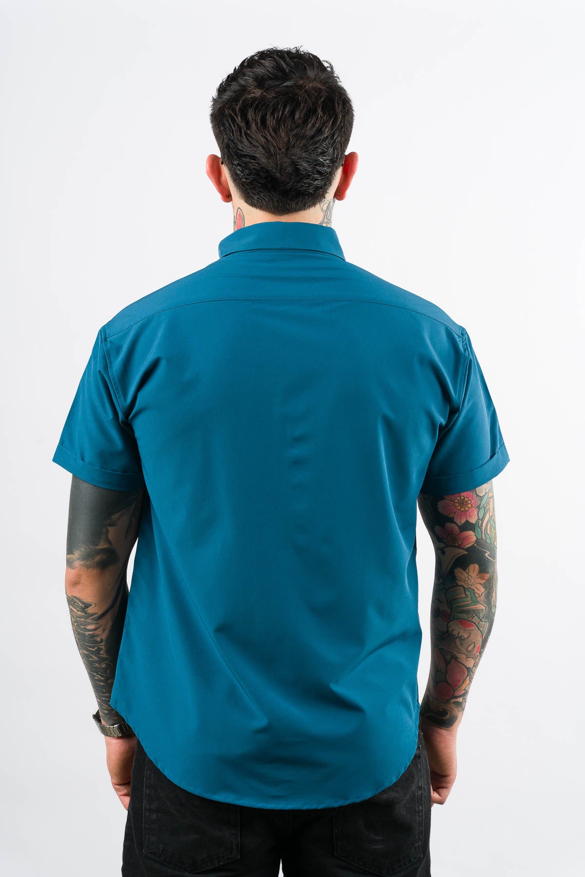 Camisa Button Triple Turquesa O - Voszmen