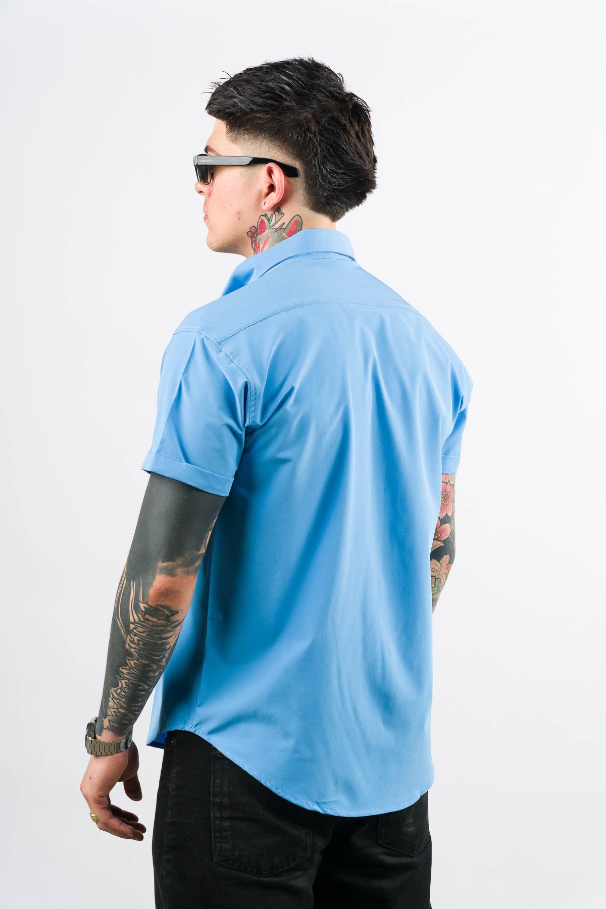 Camisa Button Triple Celeste - Voszmen
