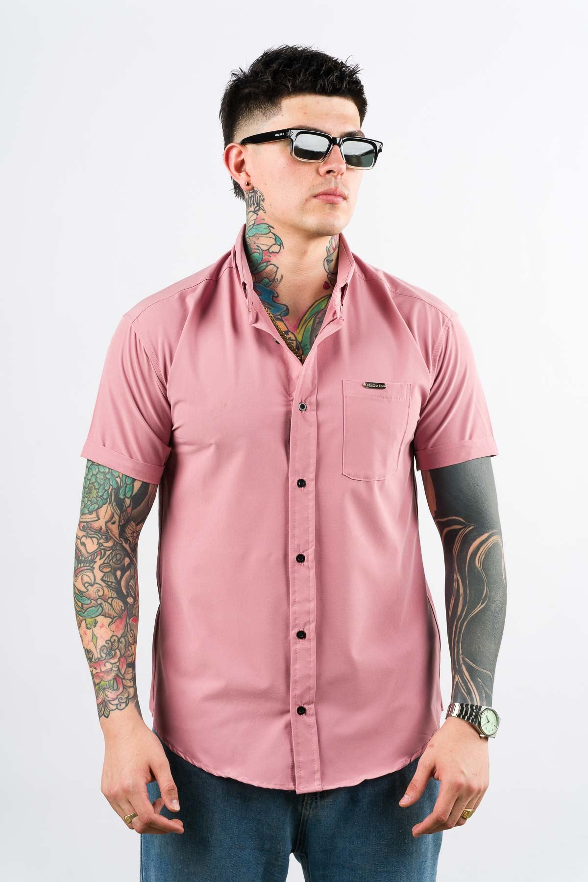 Camisa Button Triple Rose - Voszmen