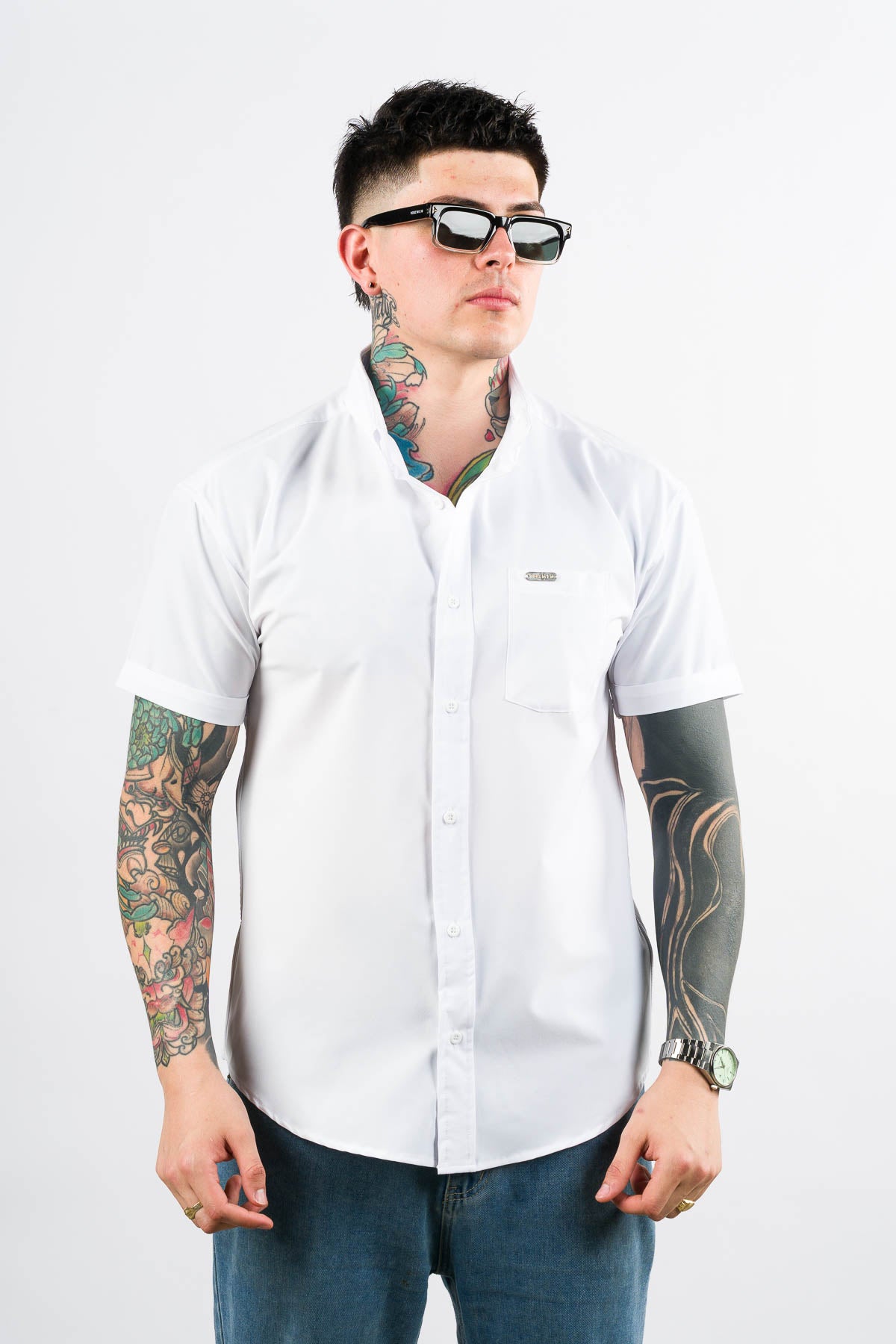 Camisa Button Triple White - Voszmen