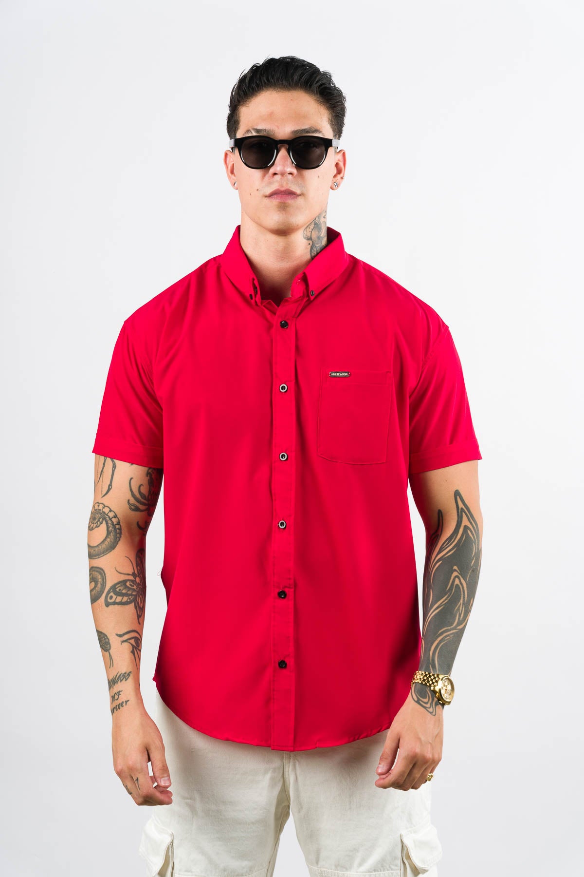 Camisa Button Triple Red - Voszmen