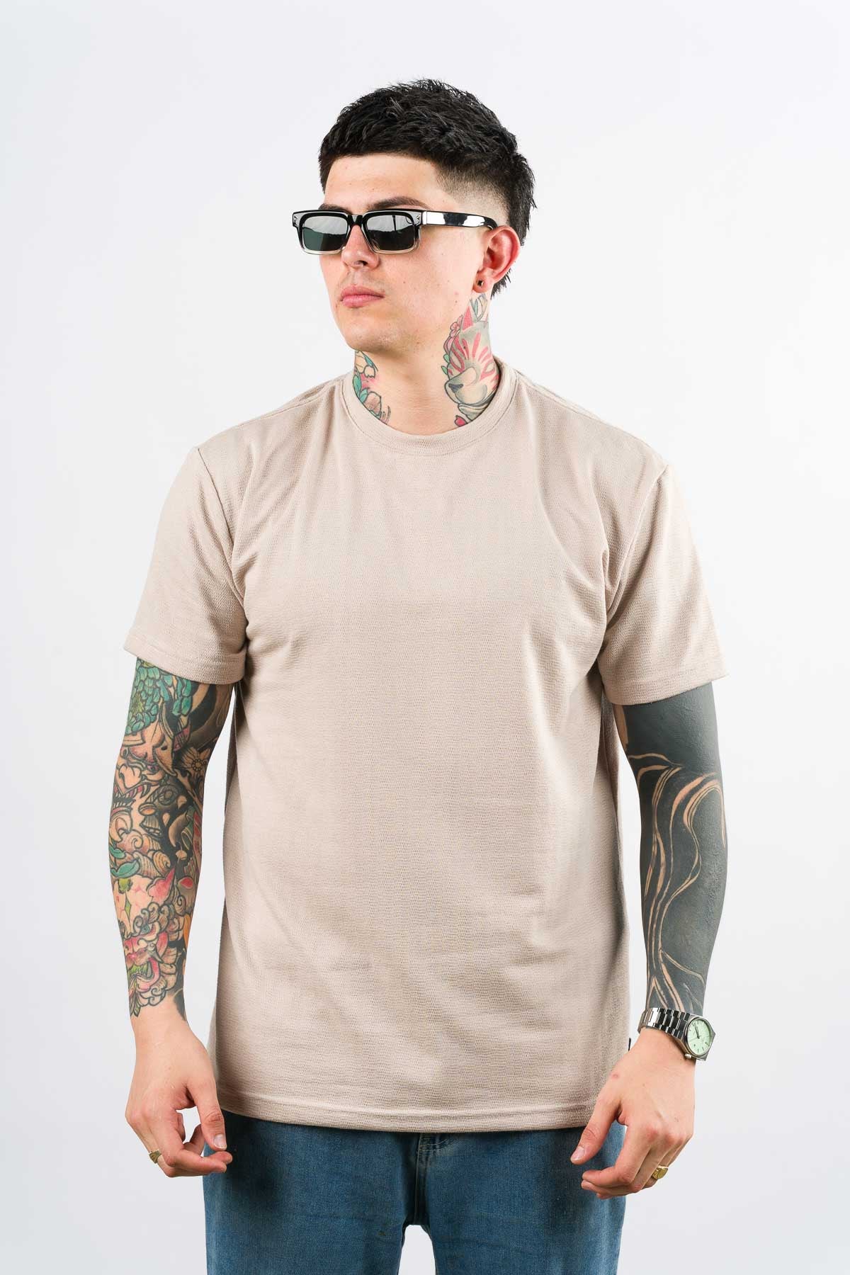 T-Shirt Text Sr Beige - Voszmen