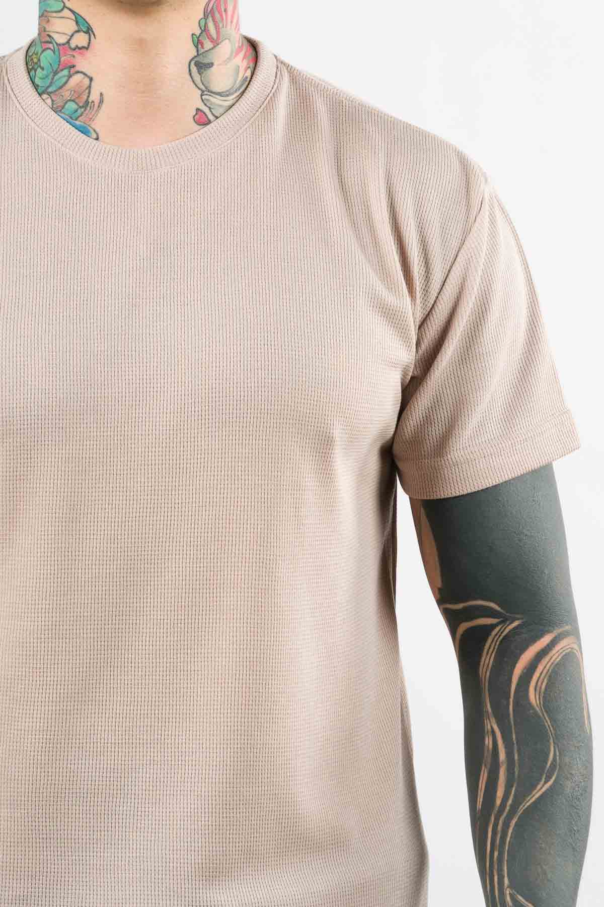 T-Shirt Text M Beige - Voszmen