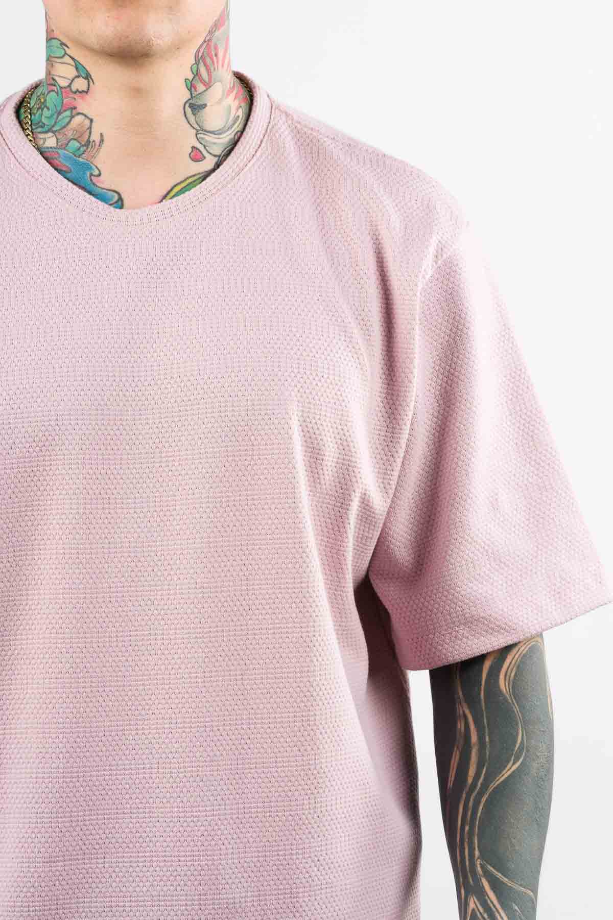T-Shirt Over Text ch rosa - Voszmen