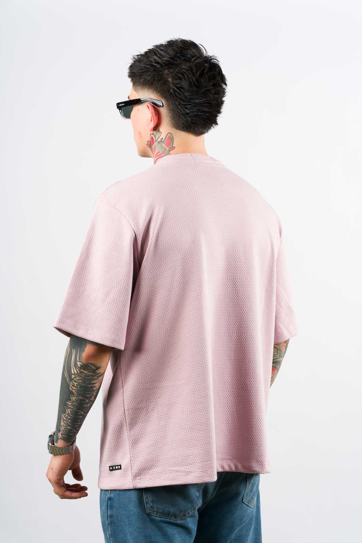 T-Shirt Over Text ch rosa - Voszmen