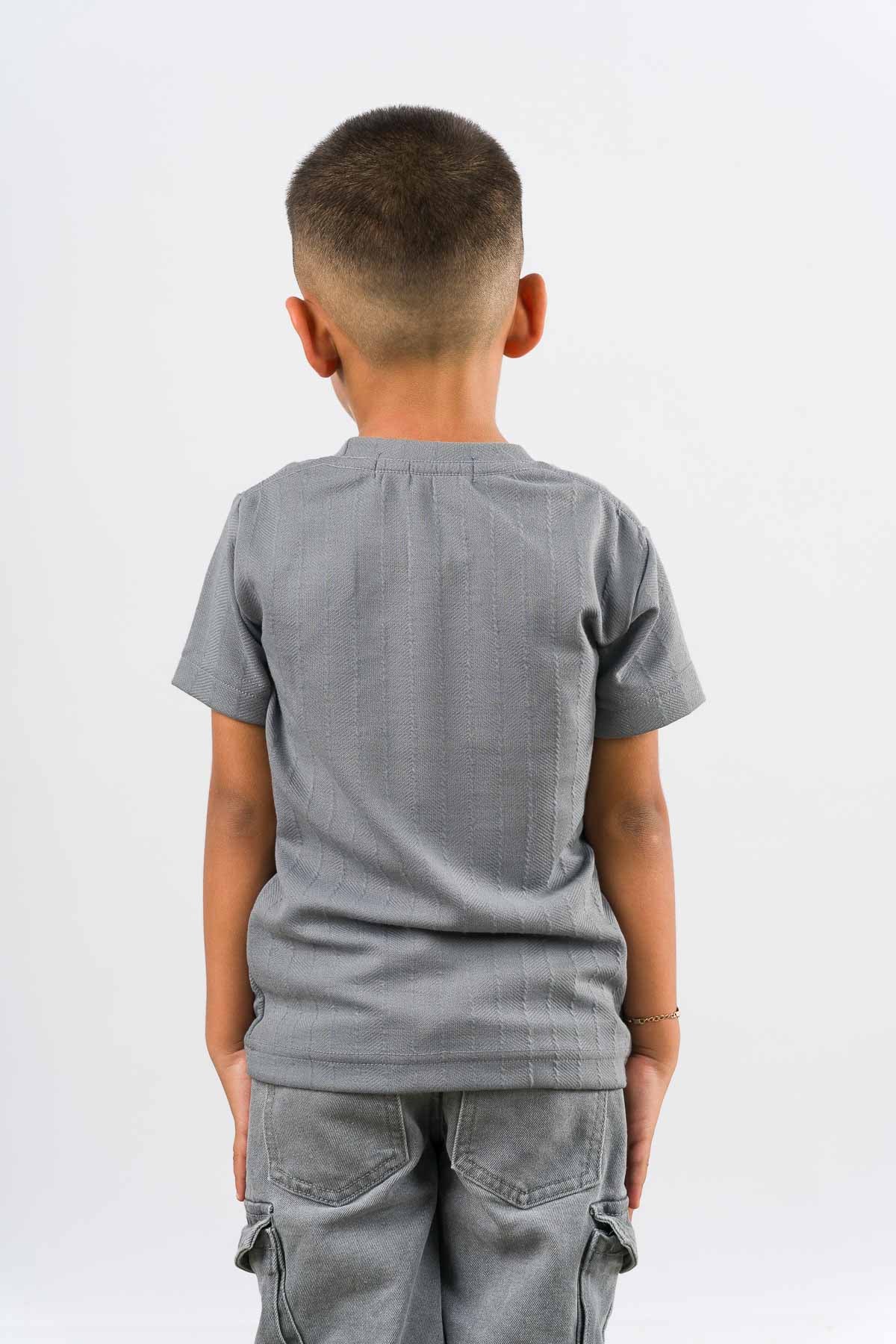 T-Shirt Text Kr Kid Gris - Voszmen