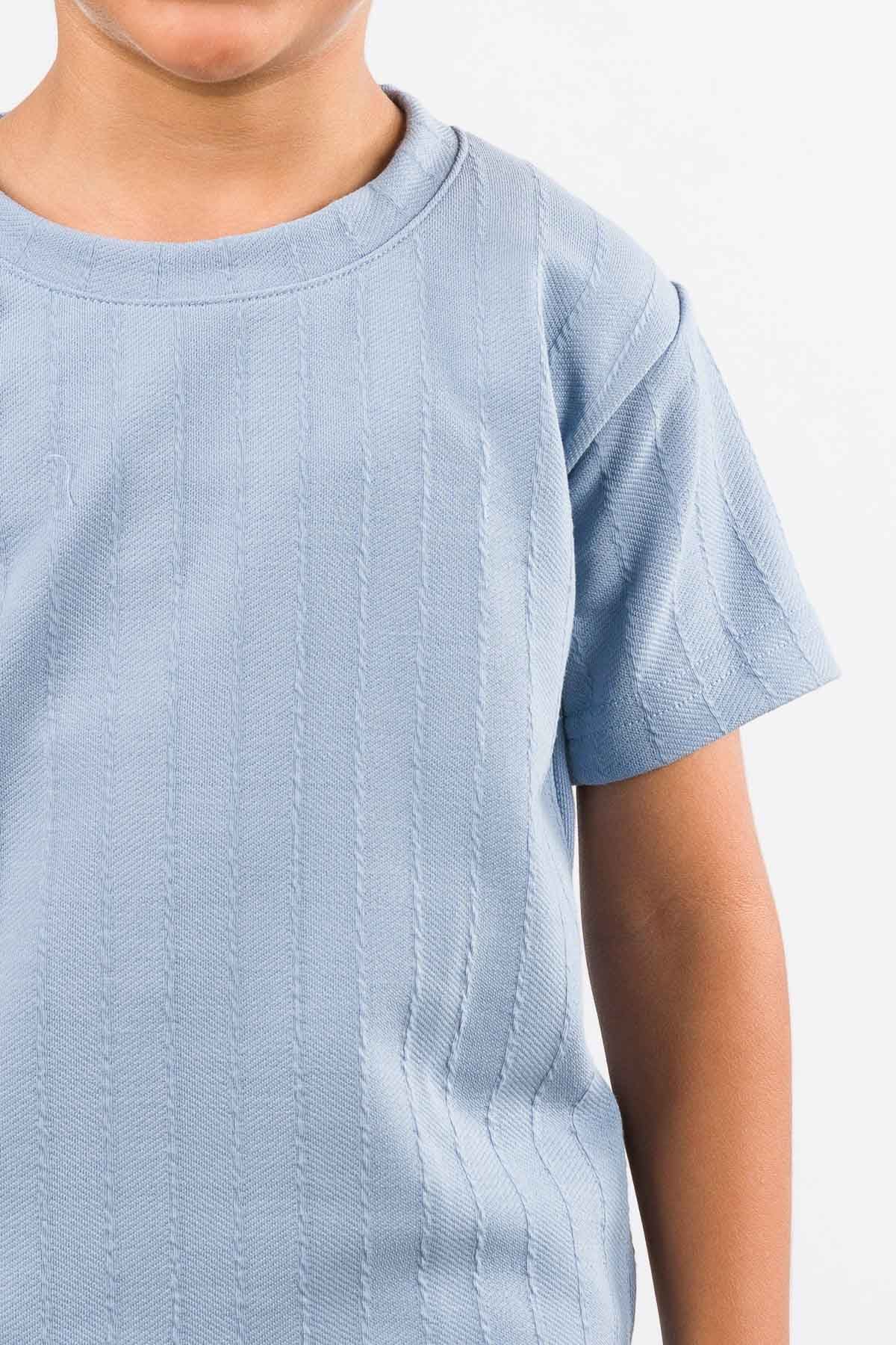 T-Shirt Text Kr Kid Celeste - Voszmen
