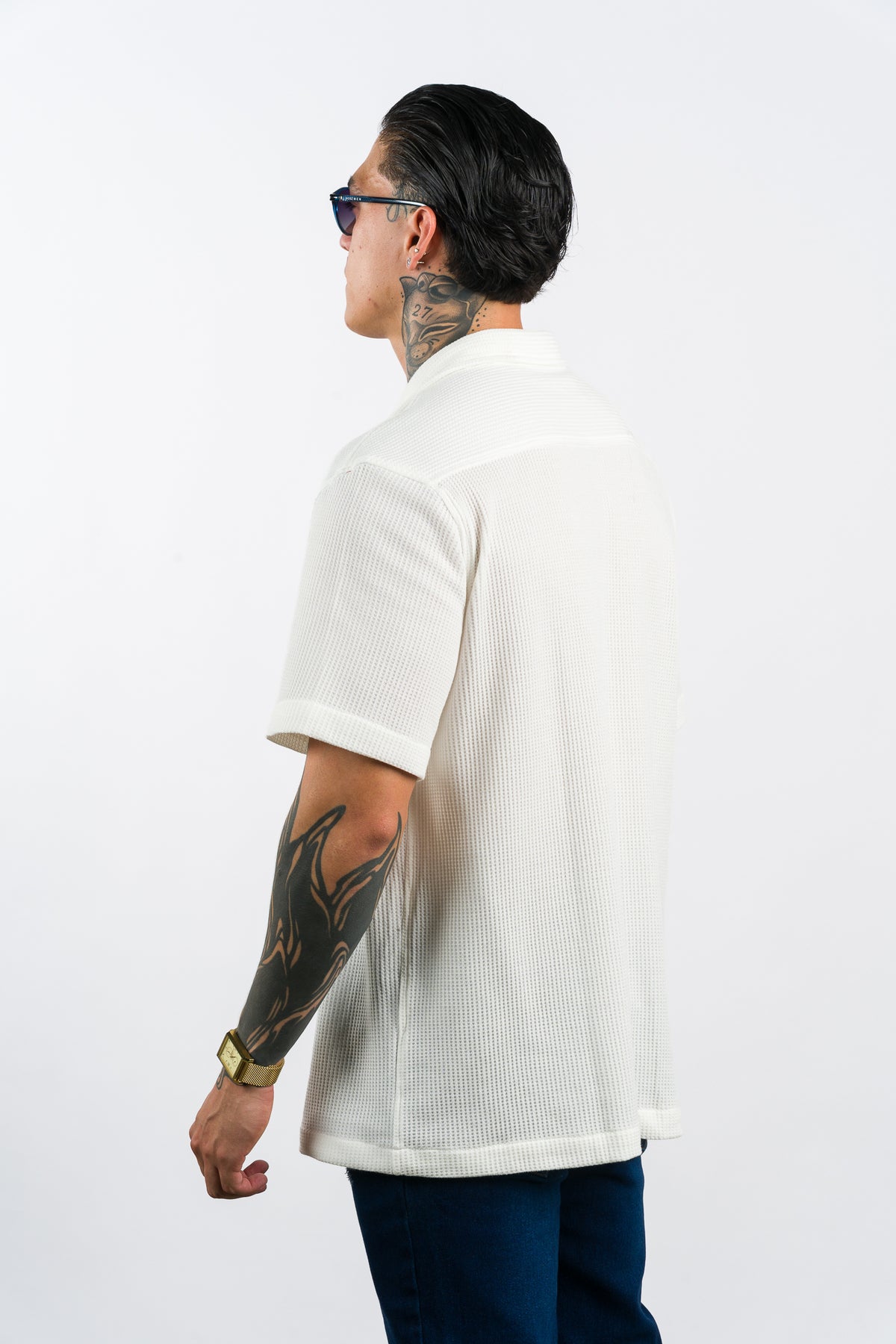 Camisa Text Q Blanca Hueso - Voszmen