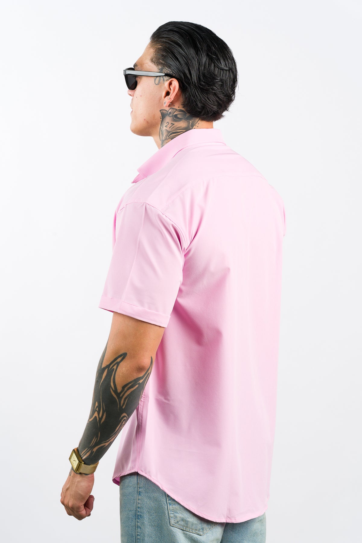 Camisa Button Triple Pink - Voszmen