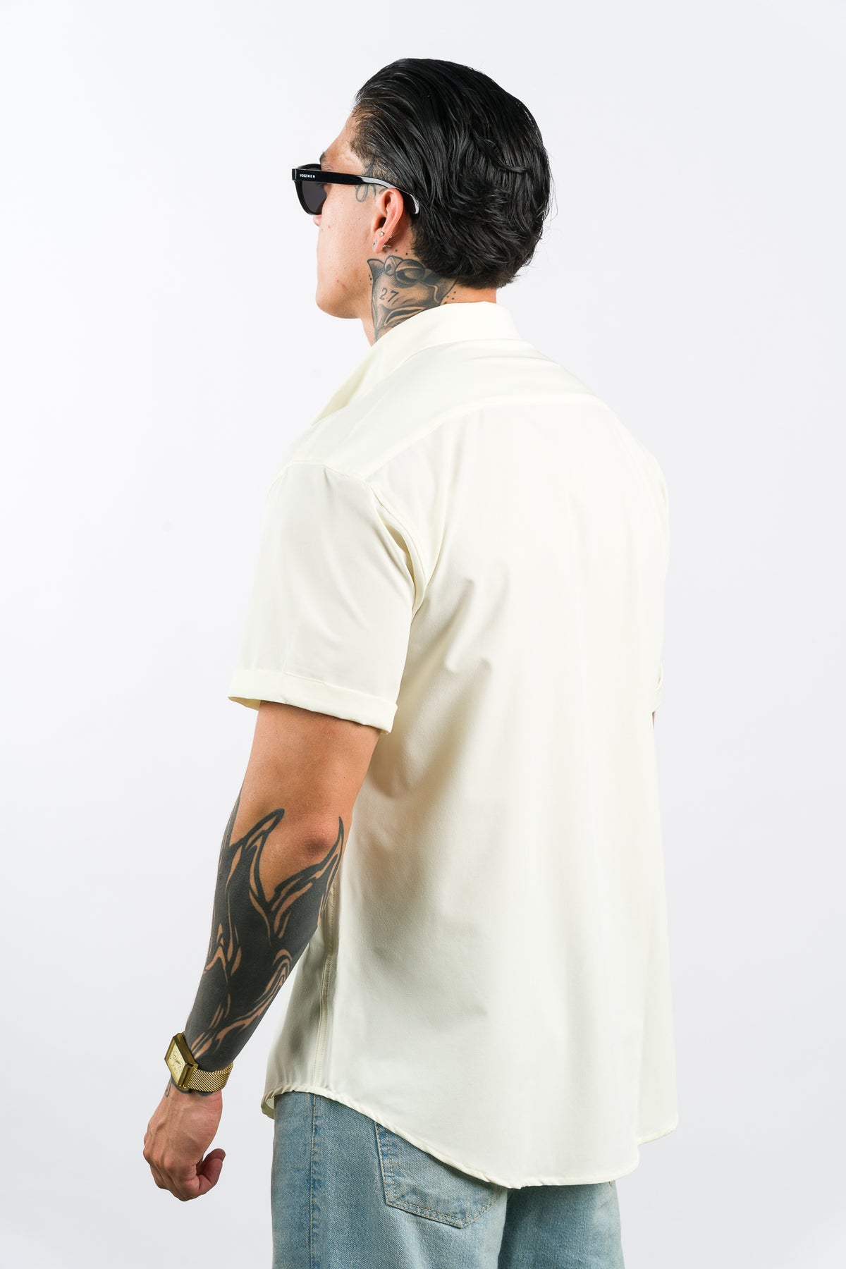 Camisa Button Triple Crema - Voszmen