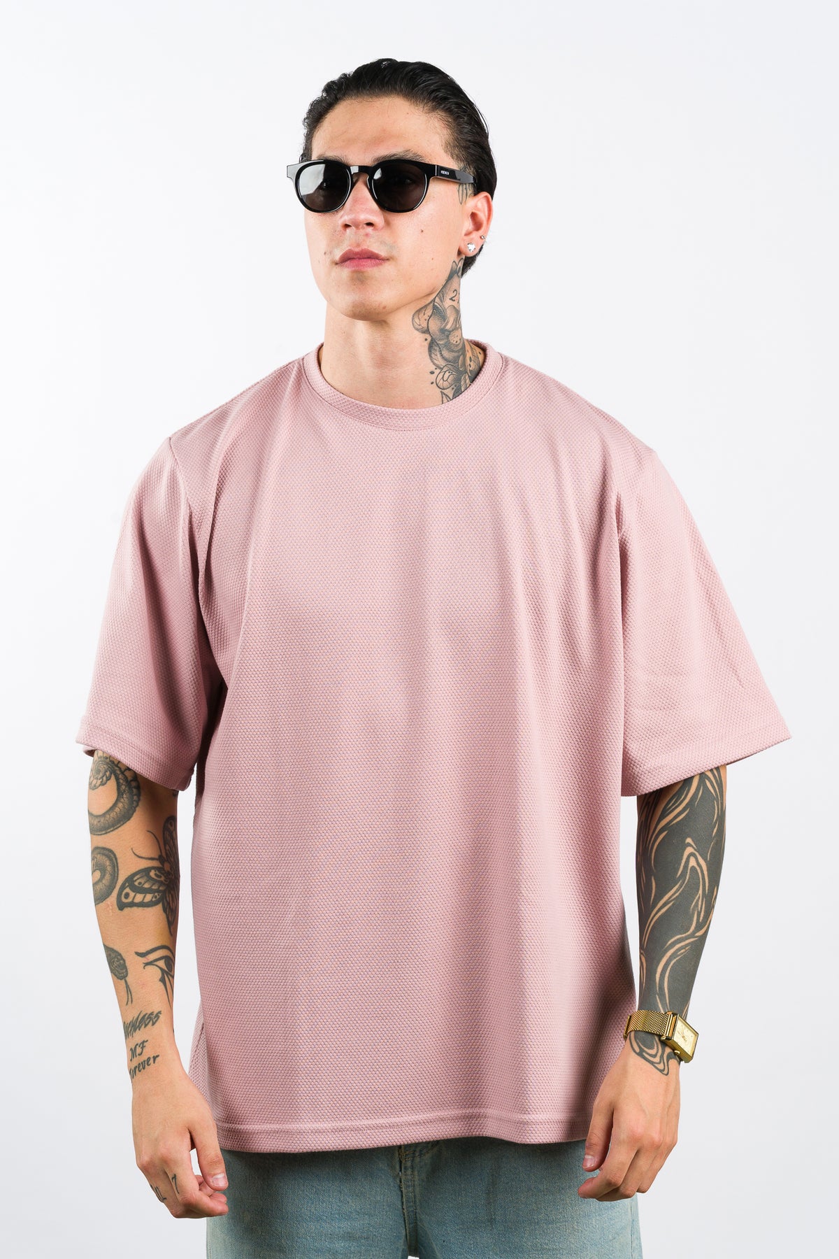 T-Shirt Over Text D palo rosa - Voszmen