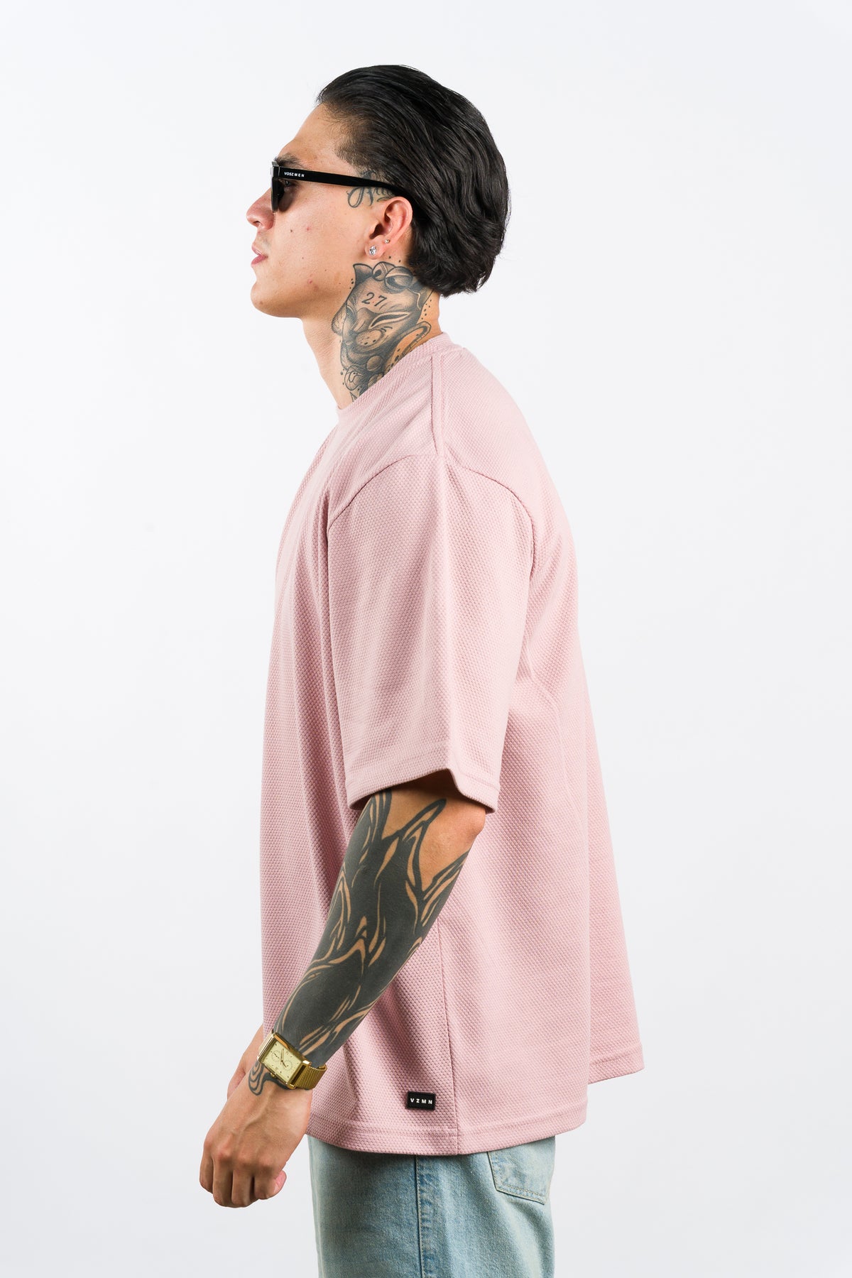 T-Shirt Over Text D palo rosa - Voszmen
