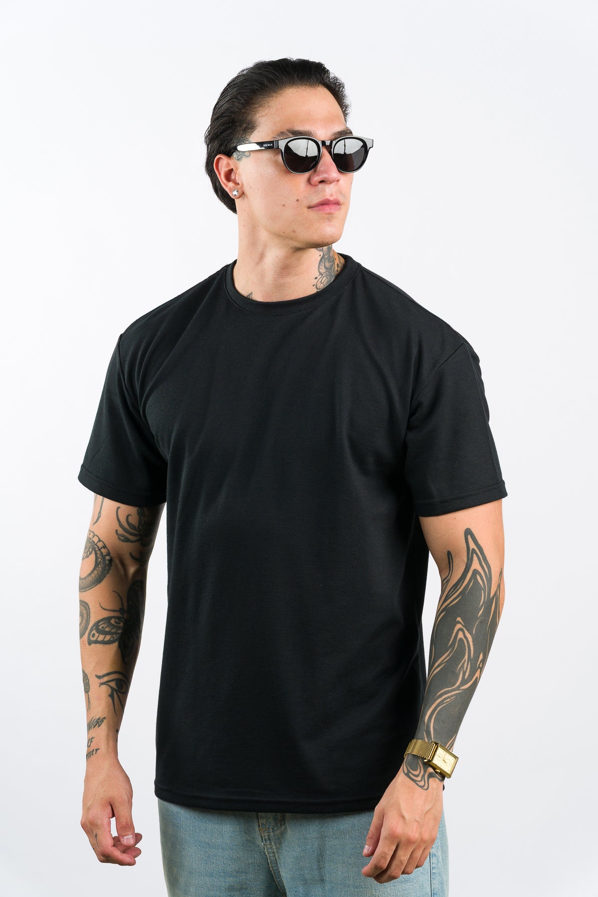 T-Shirt Text C Negro