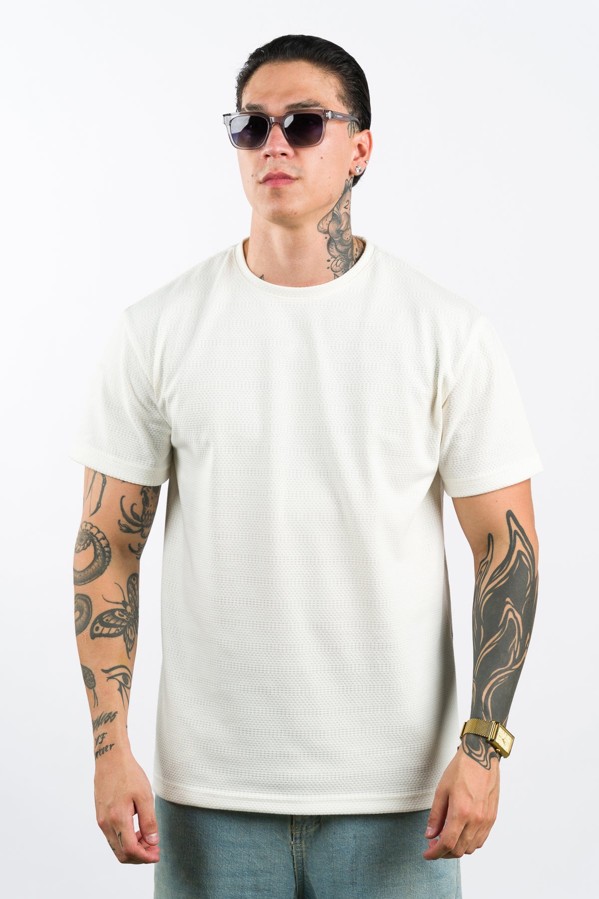 T-Shirt Text Ch Blanco Hueso - Voszmen