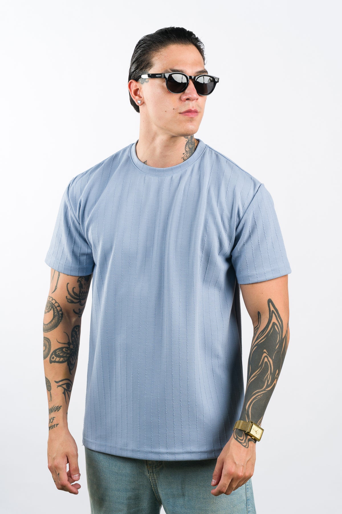 T-Shirt Text Kr celeste