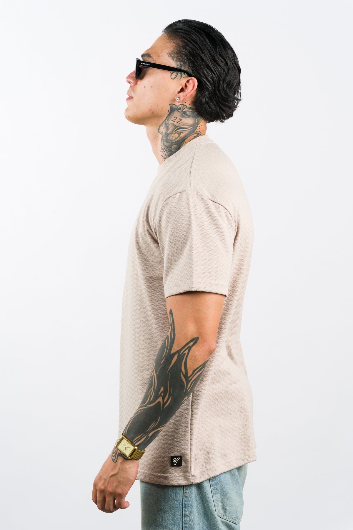 T-Shirt Text DH Beige - Voszmen