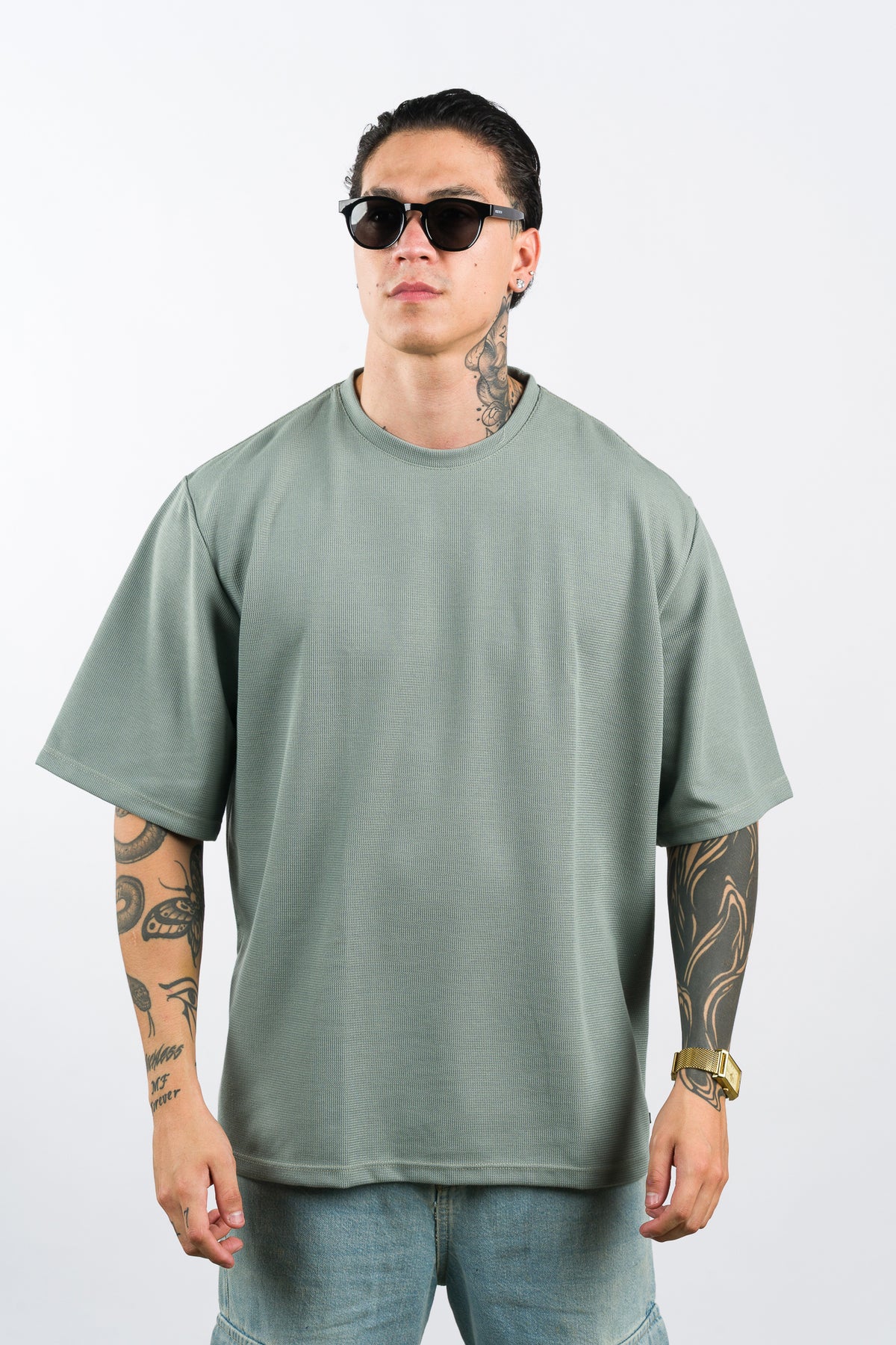 T-Shirt Over Text F Verde Se - Voszmen