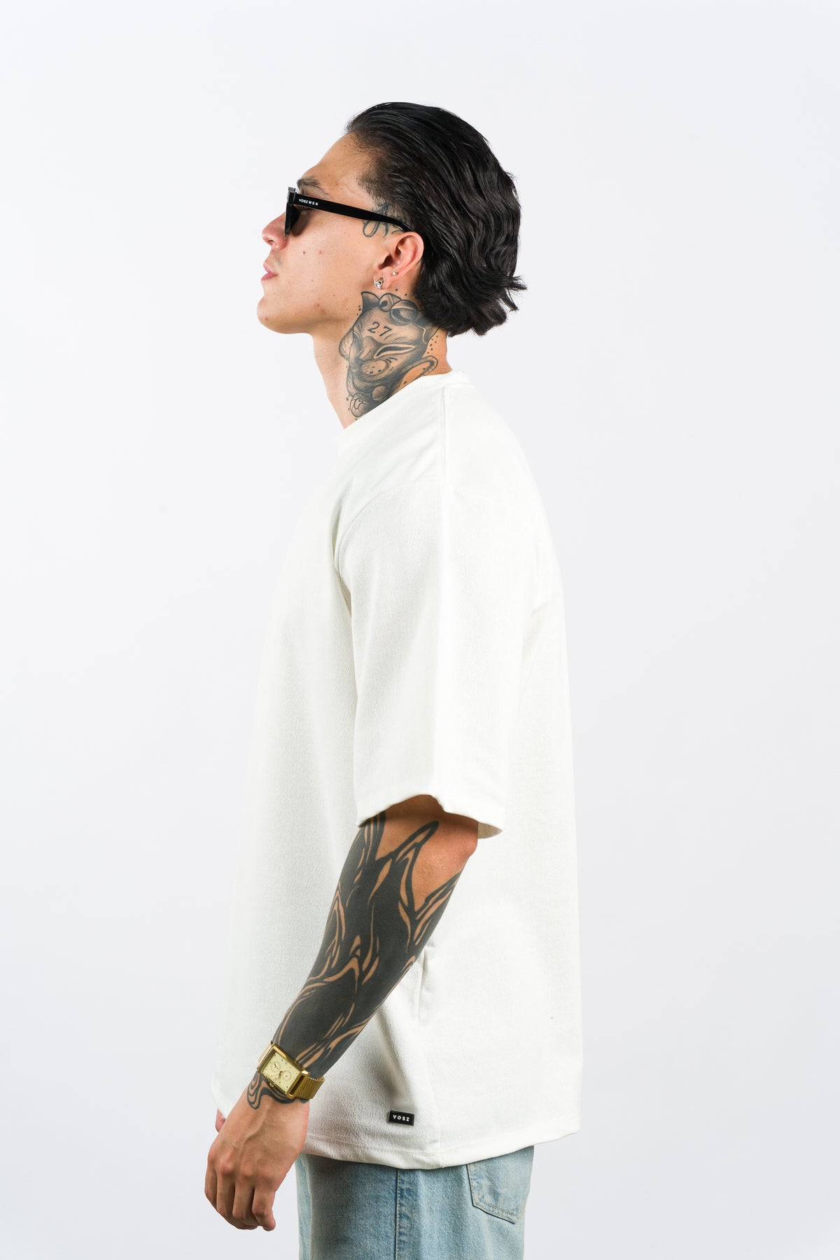 T-Shirt Over Text VT Blanco H - Voszmen