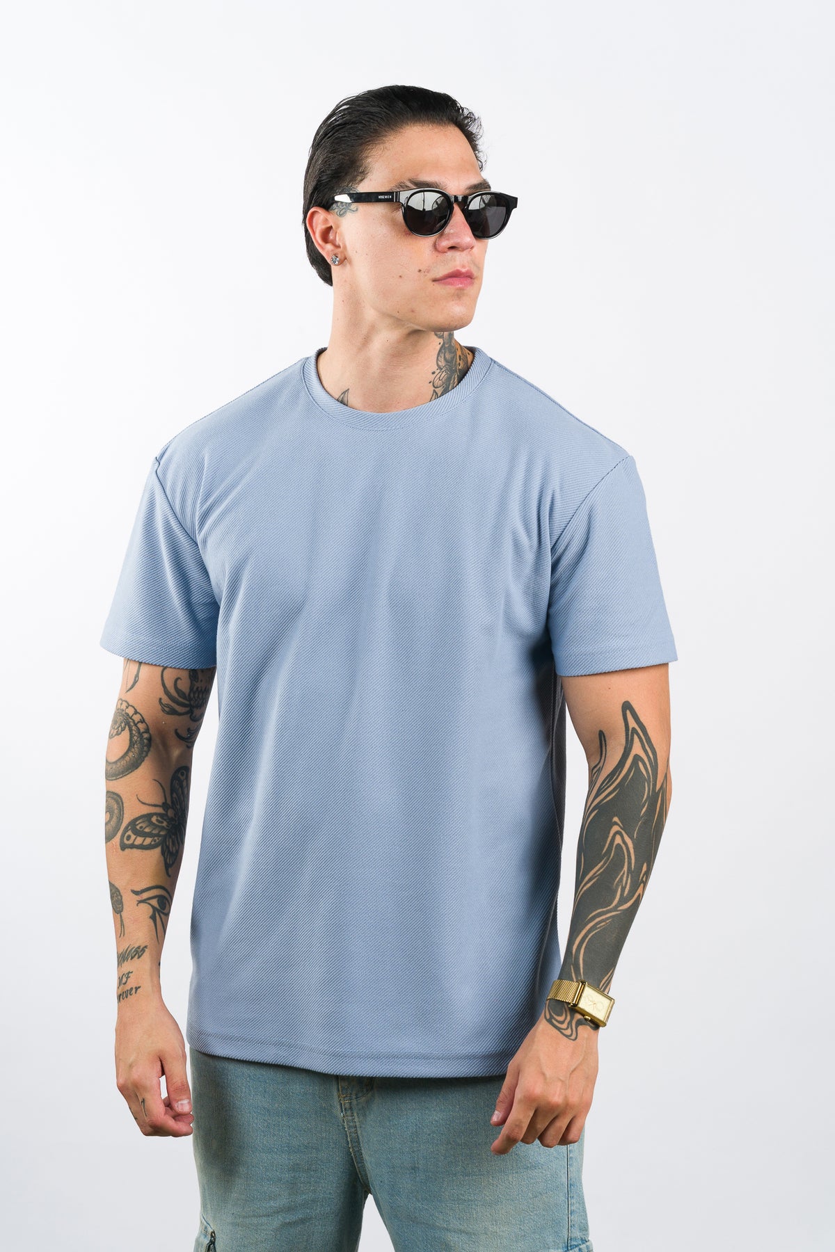 T-Shirt Text FZ Celeste