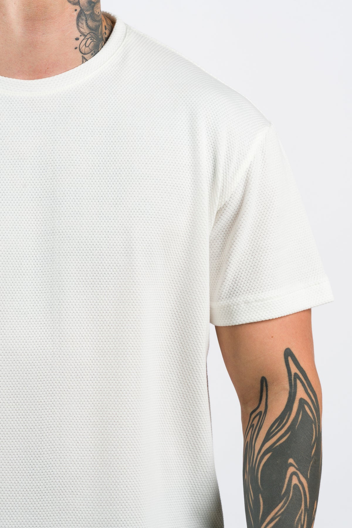 T-Shirt Text D Blanco Hueso