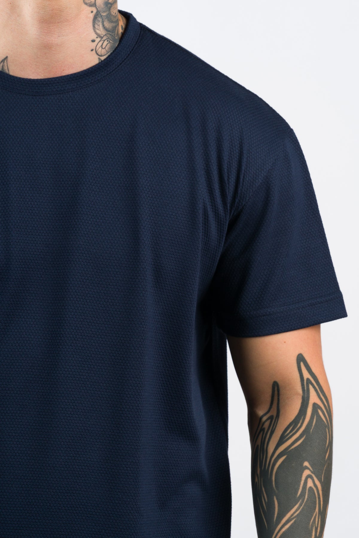 T-Shirt Text D Azul Marino