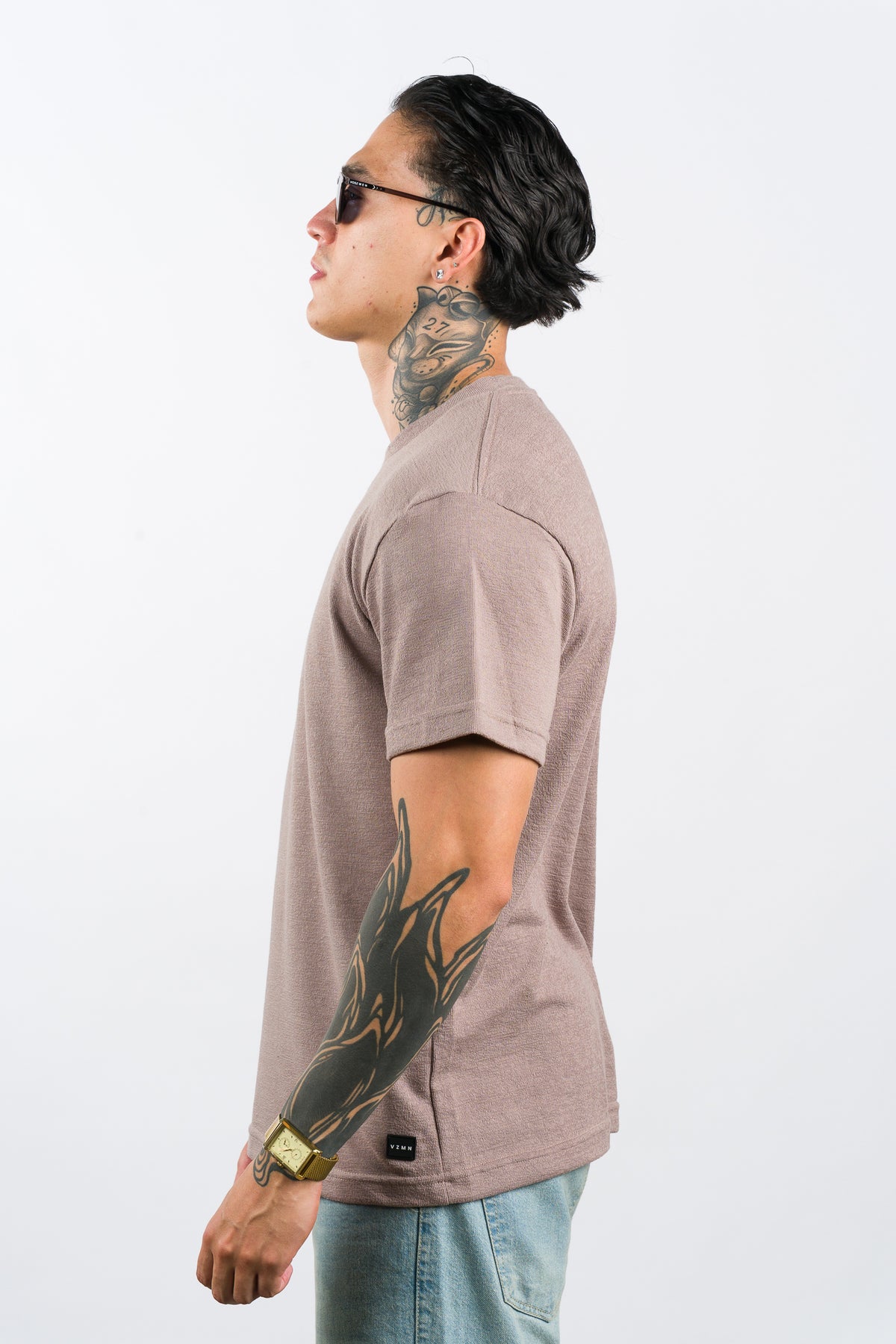 T-Shirt Text DL Beige Oscuro - Voszmen