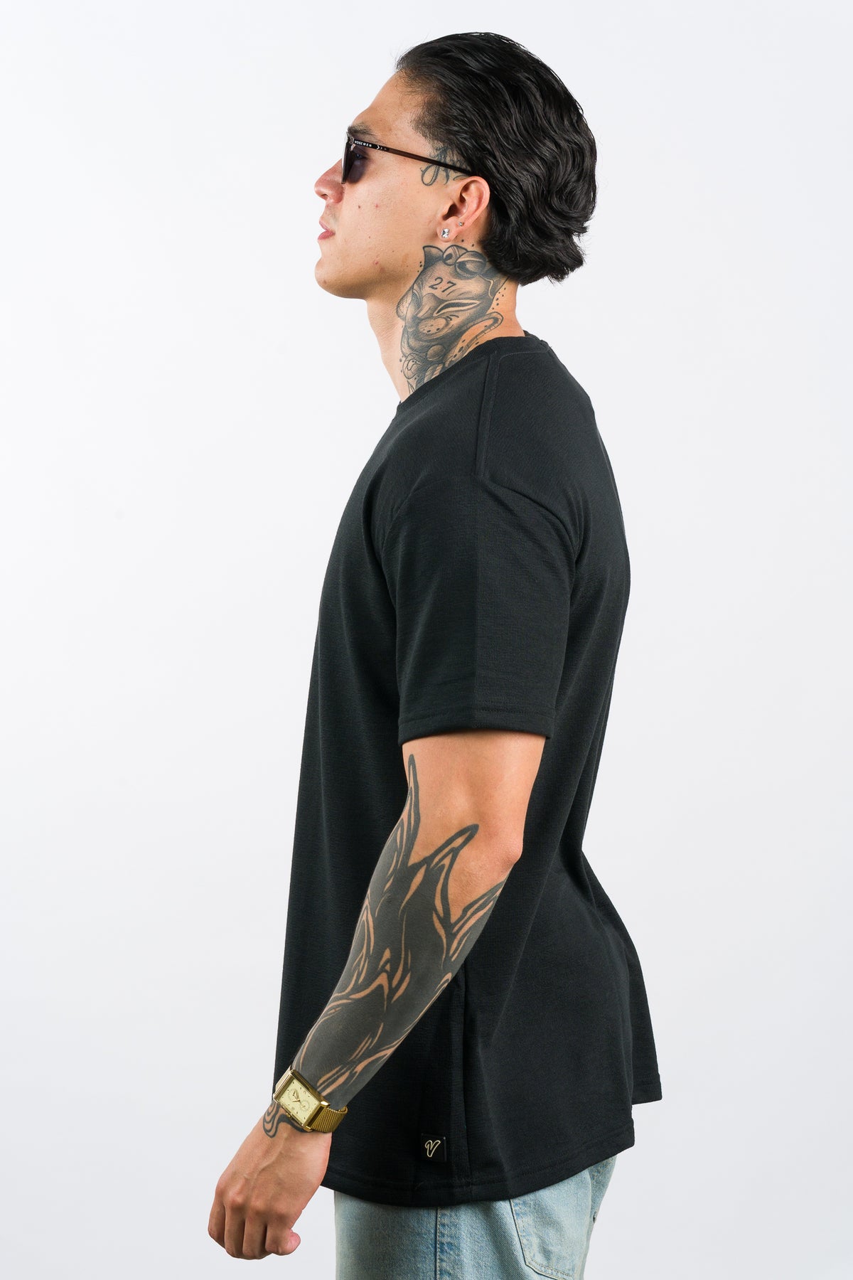 T-Shirt Text DL Negro - Voszmen