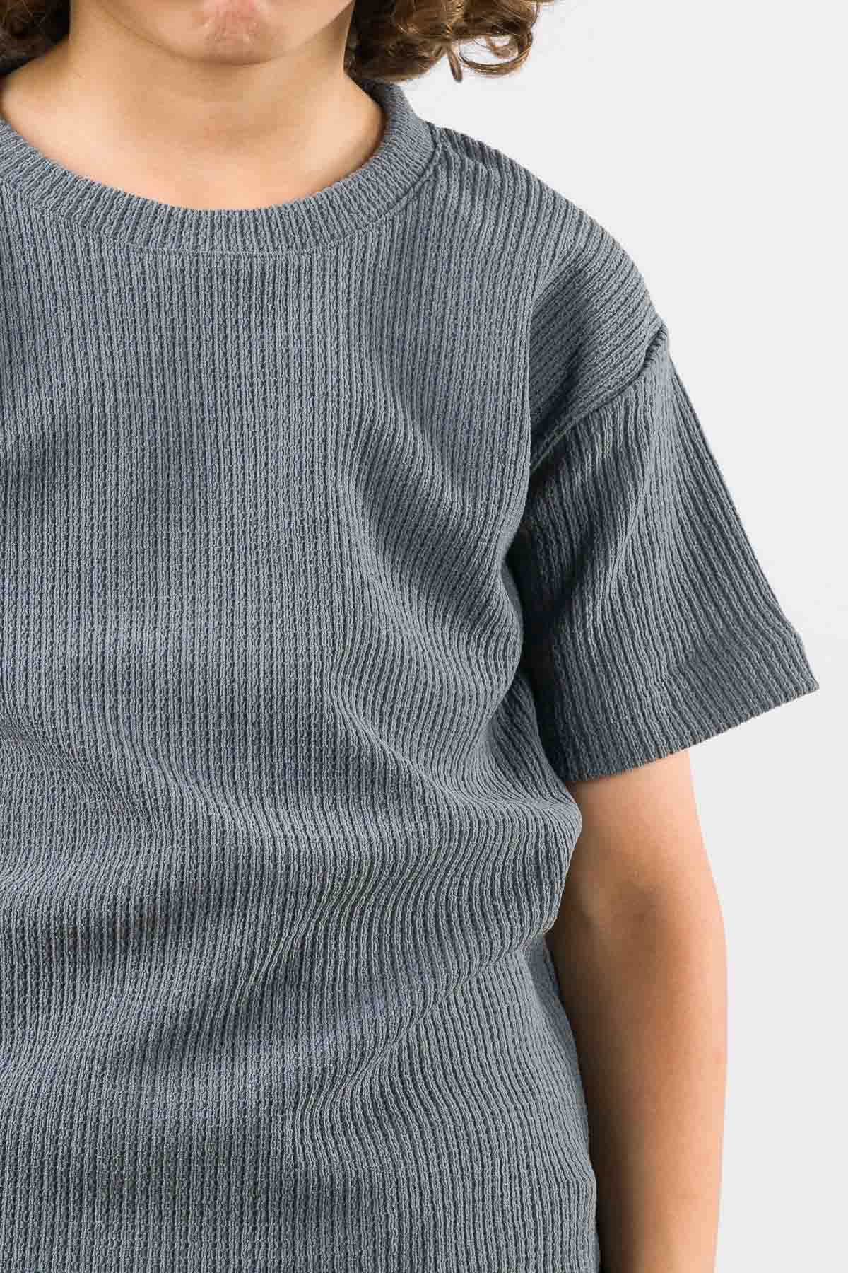 T-Shirt Text L Kid Gris - Voszmen