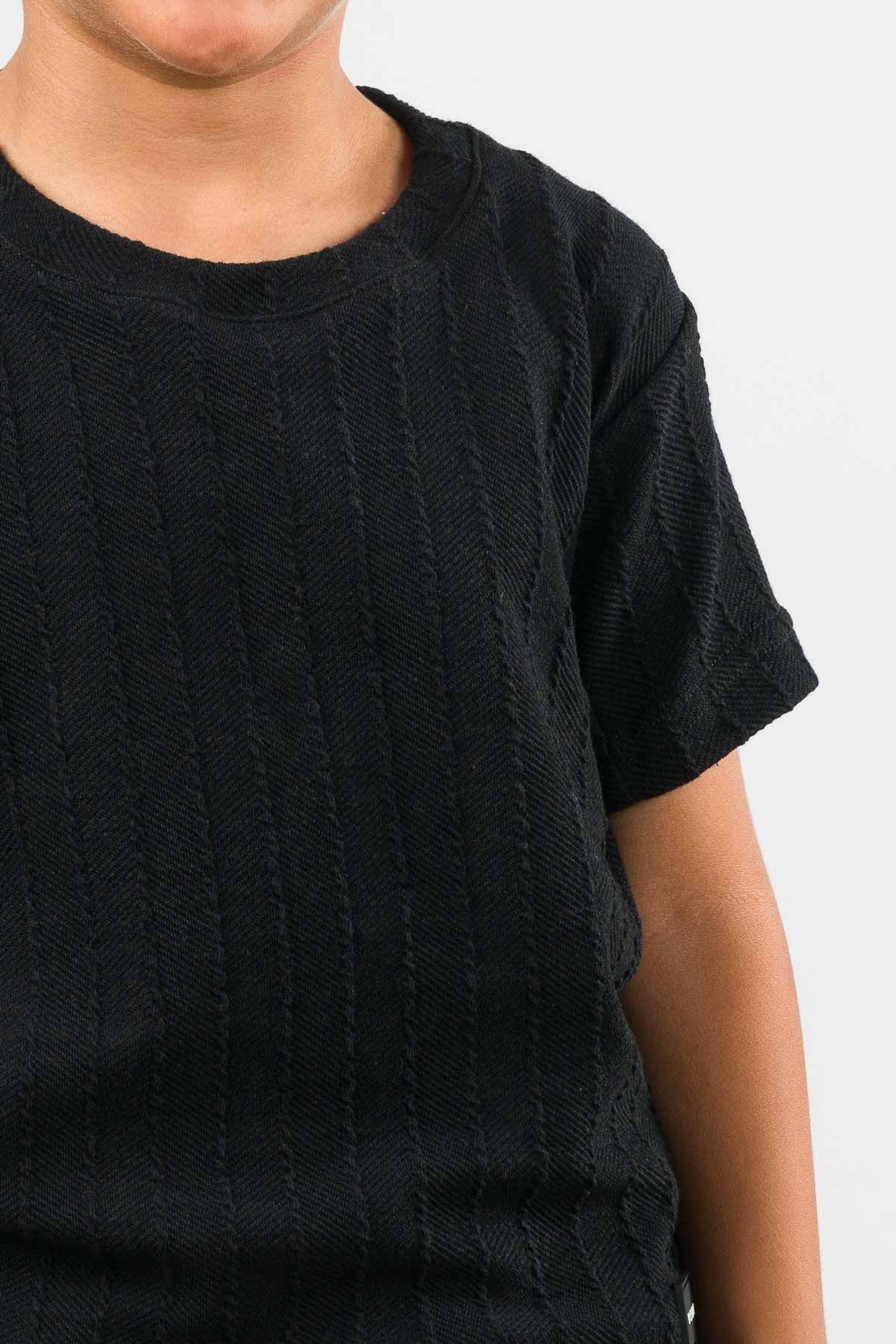 T-Shirt Text Kr Kid Negro - Voszmen