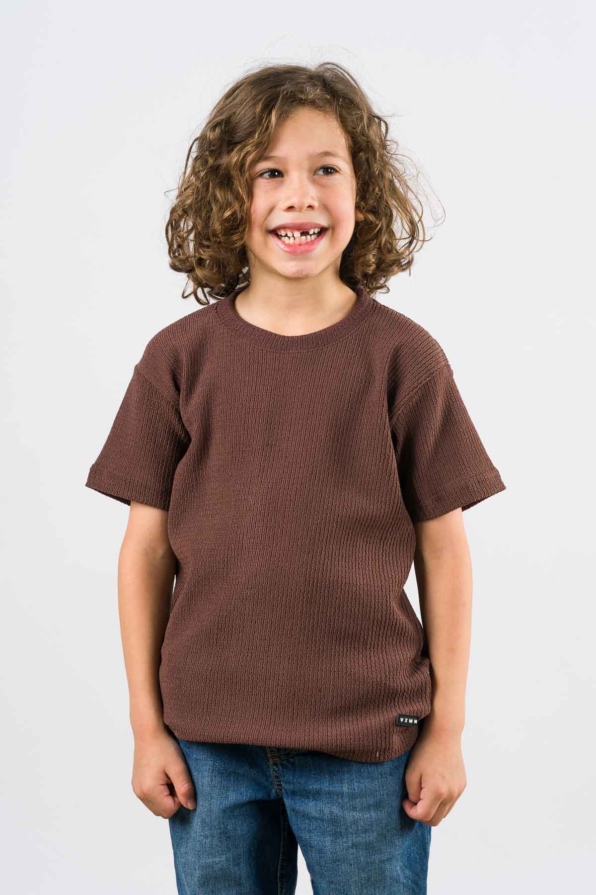 T-Shirt Text L Kid Café Oscuro - Voszmen