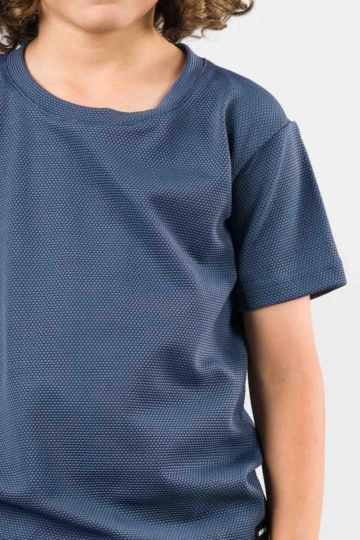 T-Shirt Text LM Kid Azul Petro - Voszmen