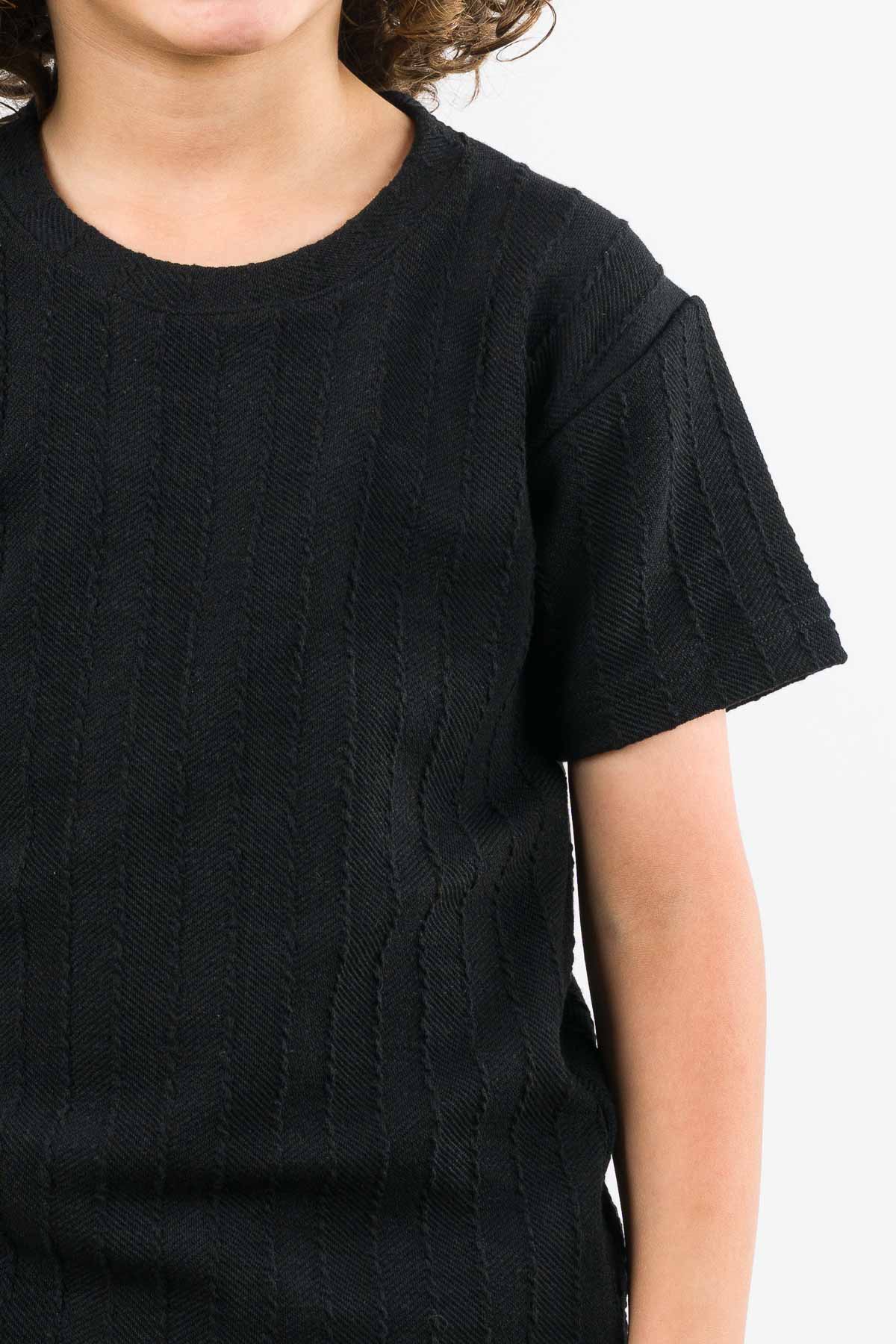 T-Shirt Text Kr Kid Negro - Voszmen