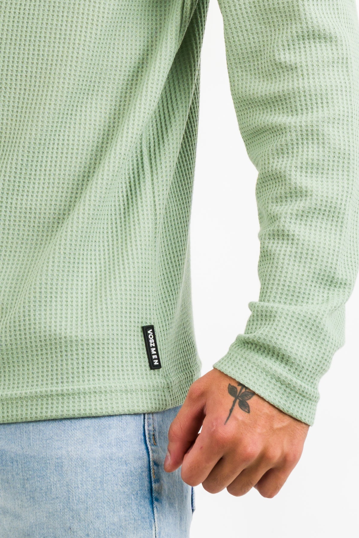 Camiseta ML Text Q Verde Pastel - Voszmen