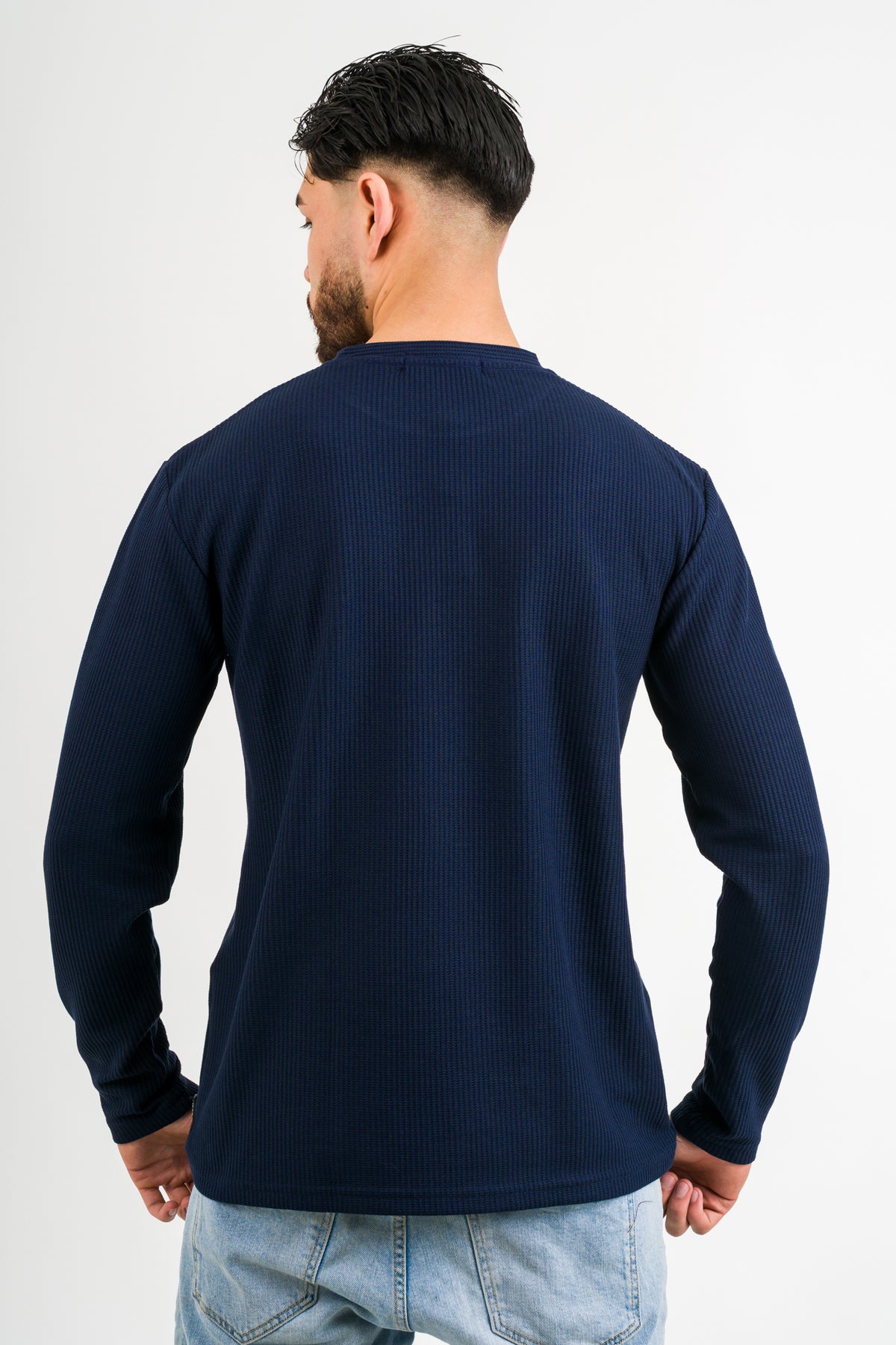 Camiseta ML Text Q Azul Navy - Voszmen