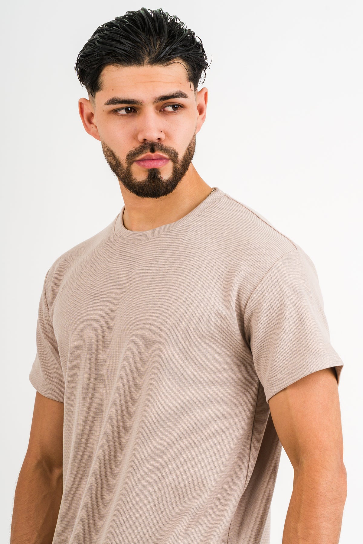 T-Shirt Text F Beige Oscuro - Voszmen