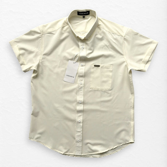 Camisa Button Triple Crema