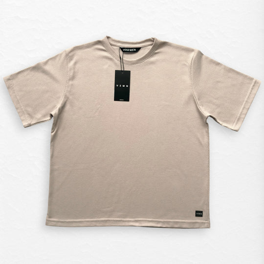 T-Shirt Over Text D beige