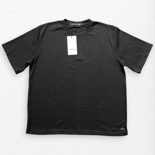 T-Shirt Over Text D negro